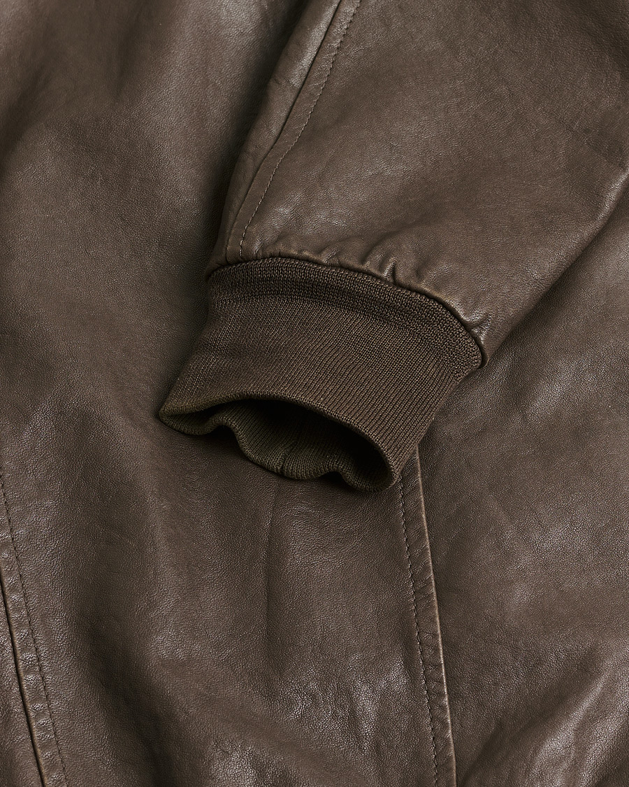 Uomini | Giacche Pre-owned | Pre-owned | Stewart Calf Bomber Jacket Dark Brown L