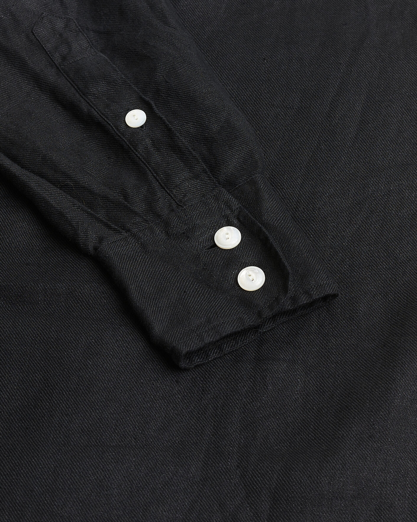 Uomini | Camicie Pre-owned | Pre-owned | Drake's Linen Twill Western Shirt Black L