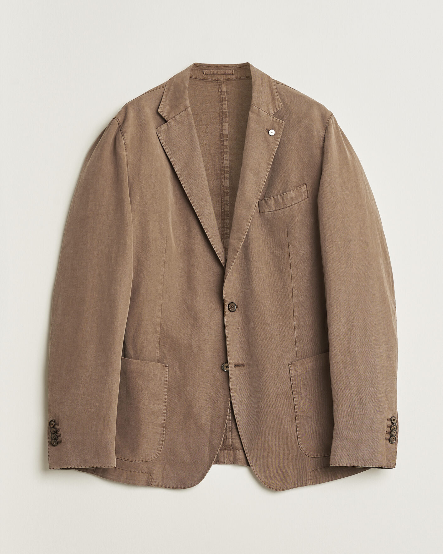Uomini | Giacca da abito Pre-owned | Pre-owned | L.B.M. 1911 Jack Regular Fit Cotton Blend Blazer Taupe 54