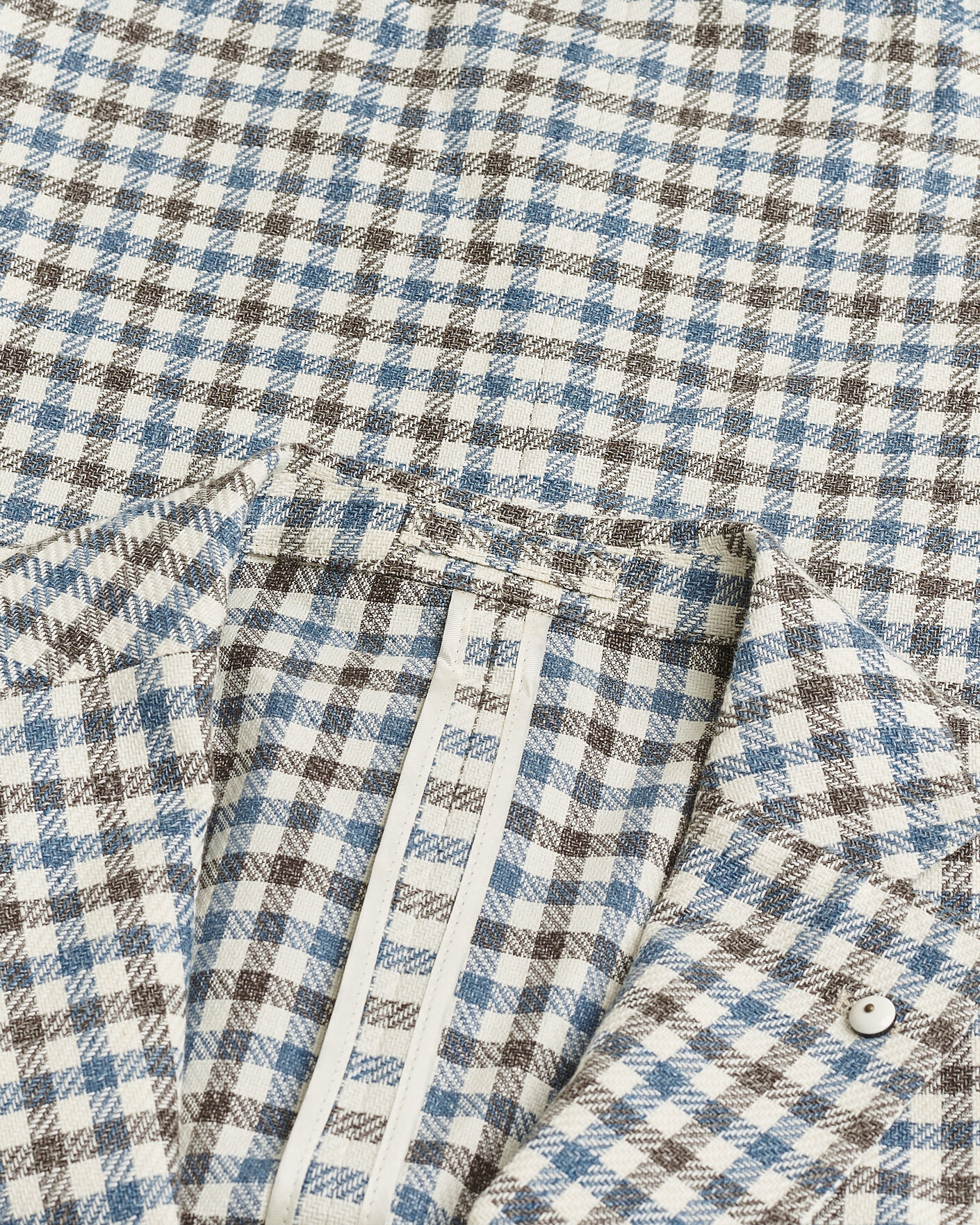 Uomini | Giacca da abito Pre-owned | Pre-owned | L.B.M. 1911 Jack Regular Fit Checked Blazer Blue/Brown 52