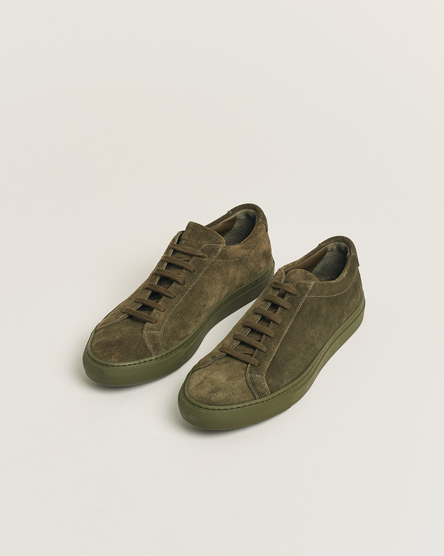 Uomini | Scarpe Pre-owned | Pre-owned | Common Projects Original Achilles Suede Sneaker Army Green 40