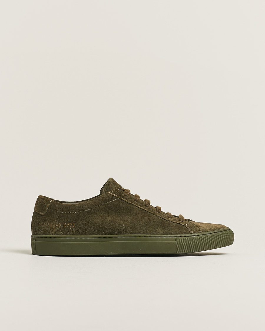 Uomini | Scarpe Pre-owned | Pre-owned | Common Projects Original Achilles Suede Sneaker Army Green 40