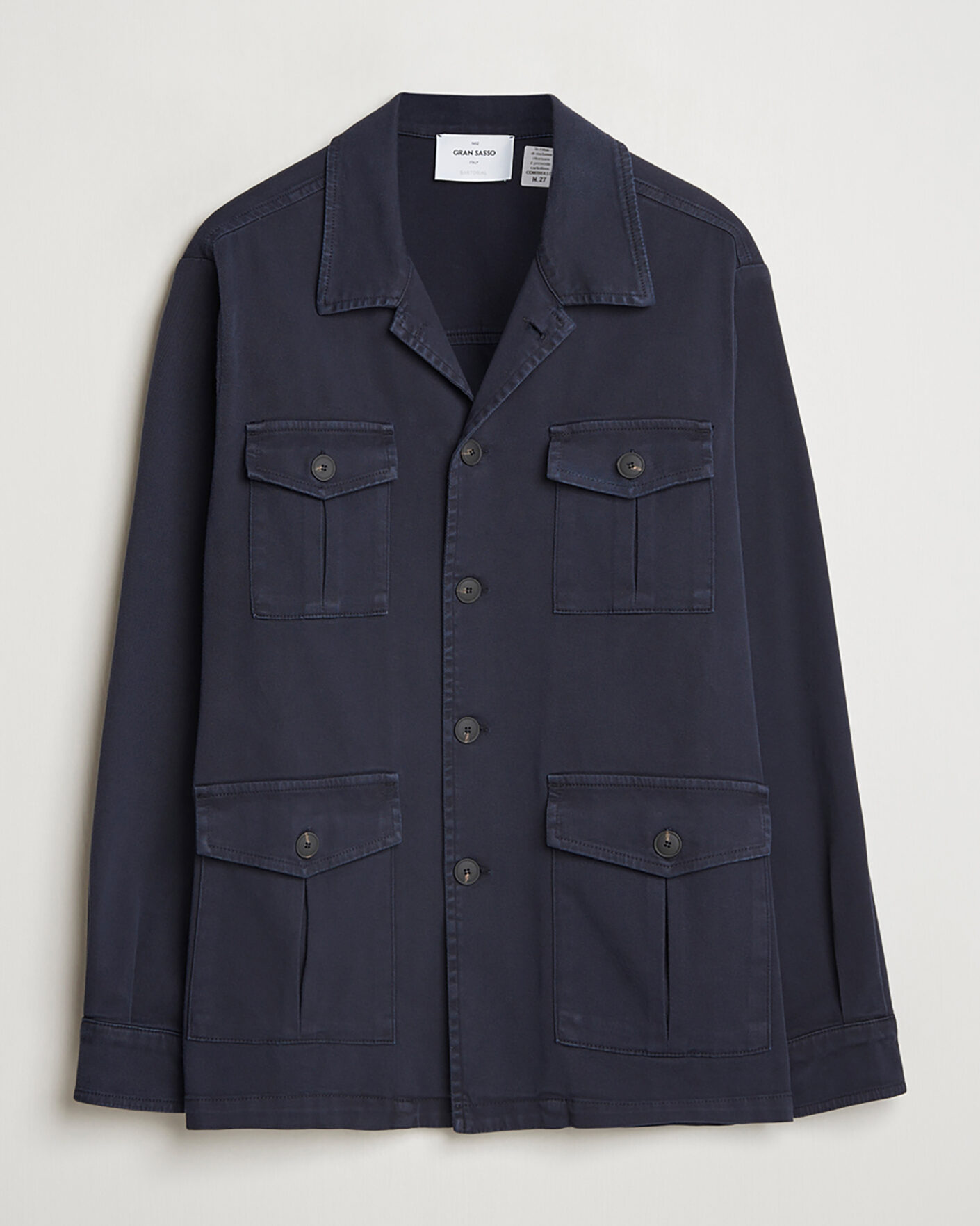 Uomini | Giacche Pre-owned | Pre-owned | Gran Sasso Cotton Twill Safari Jacket Navy 50