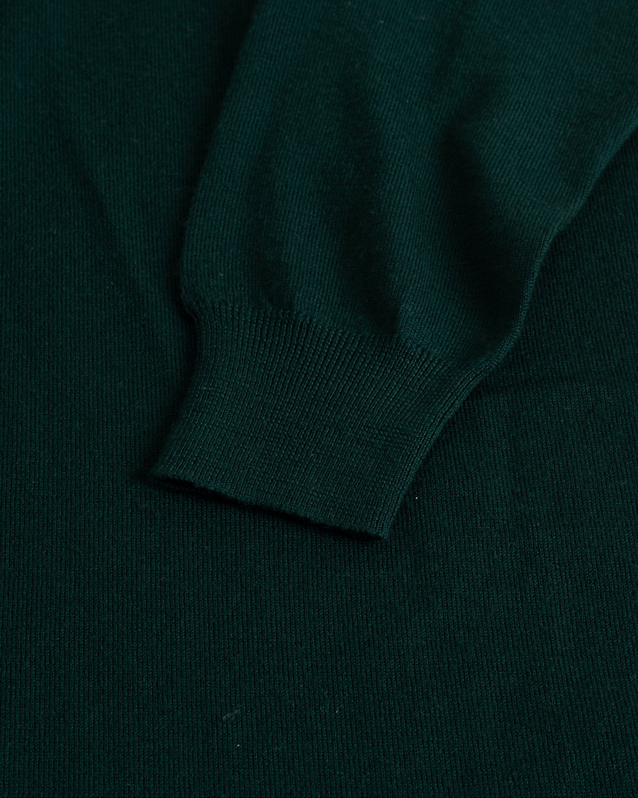Uomini | Maglieria | Pre-owned | Drake's Long Sleeve Knit Polo Green L