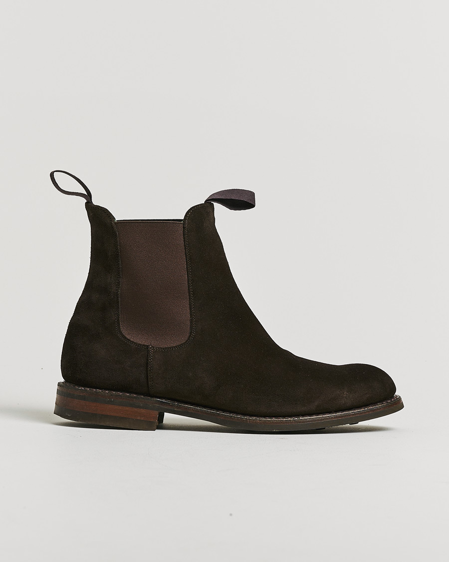 Uomini | Scarpe con cuciture Goodyear Pre-owned | Pre-owned | Drake's Chelsea Boot Brown Suede UK9 - EU43