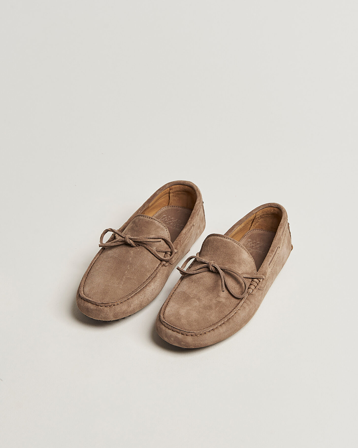 Uomini | Scarpe Pre-owned | Pre-owned | Oscar Jacobson Driving Shoe Suede Taupe 44