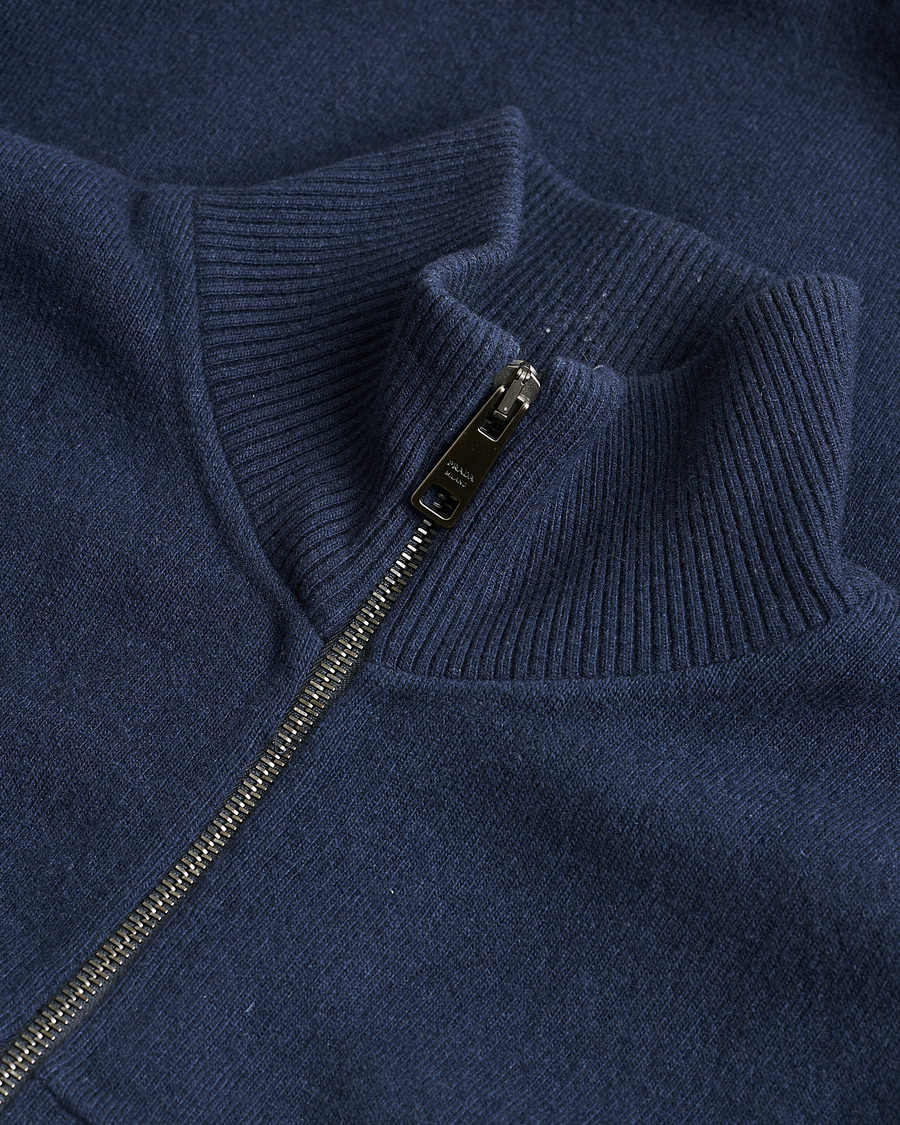Uomini | Maglioni Pre-owned | Pre-owned | Prada Cashmere Blend Full Zip Cardigan Navy 50