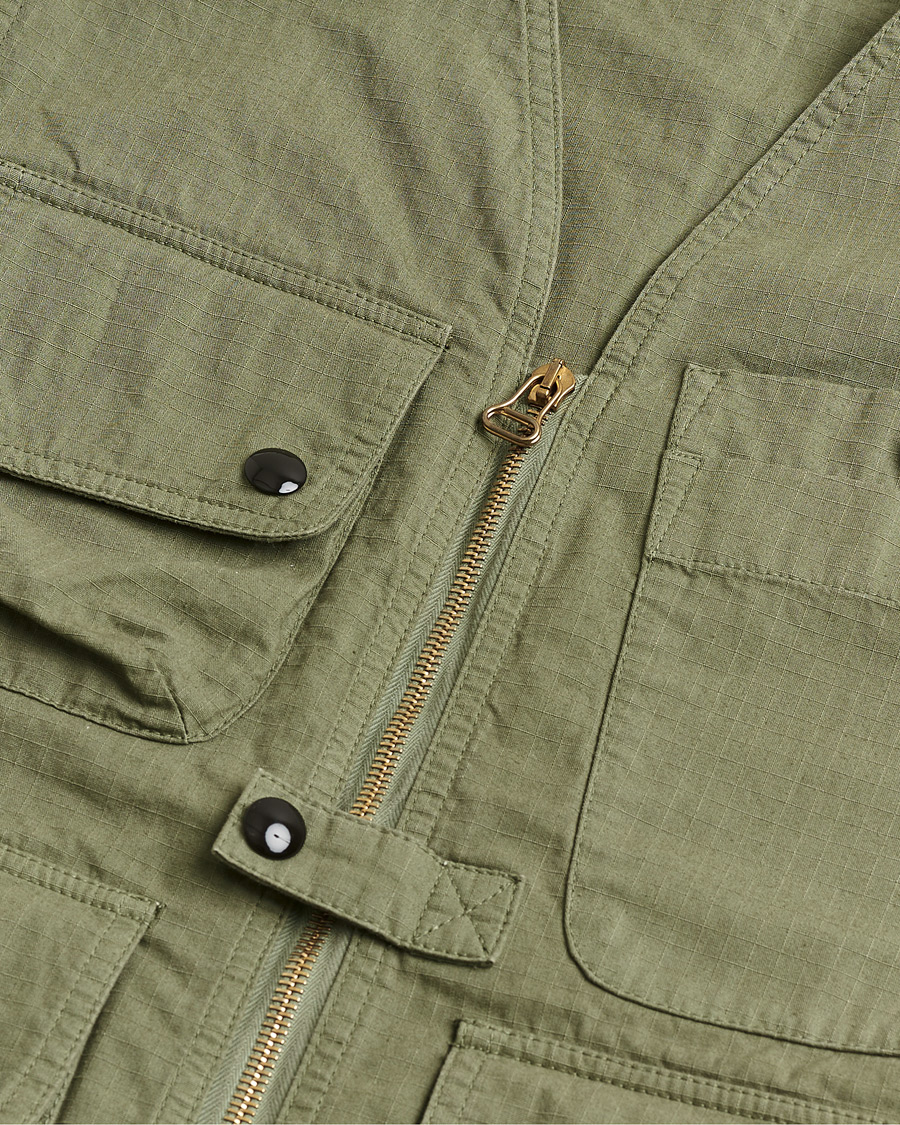 Uomini | Giacche Pre-owned | Pre-owned | Drake's Ripstop Utility Cotton Vest Green UK36 - EU46