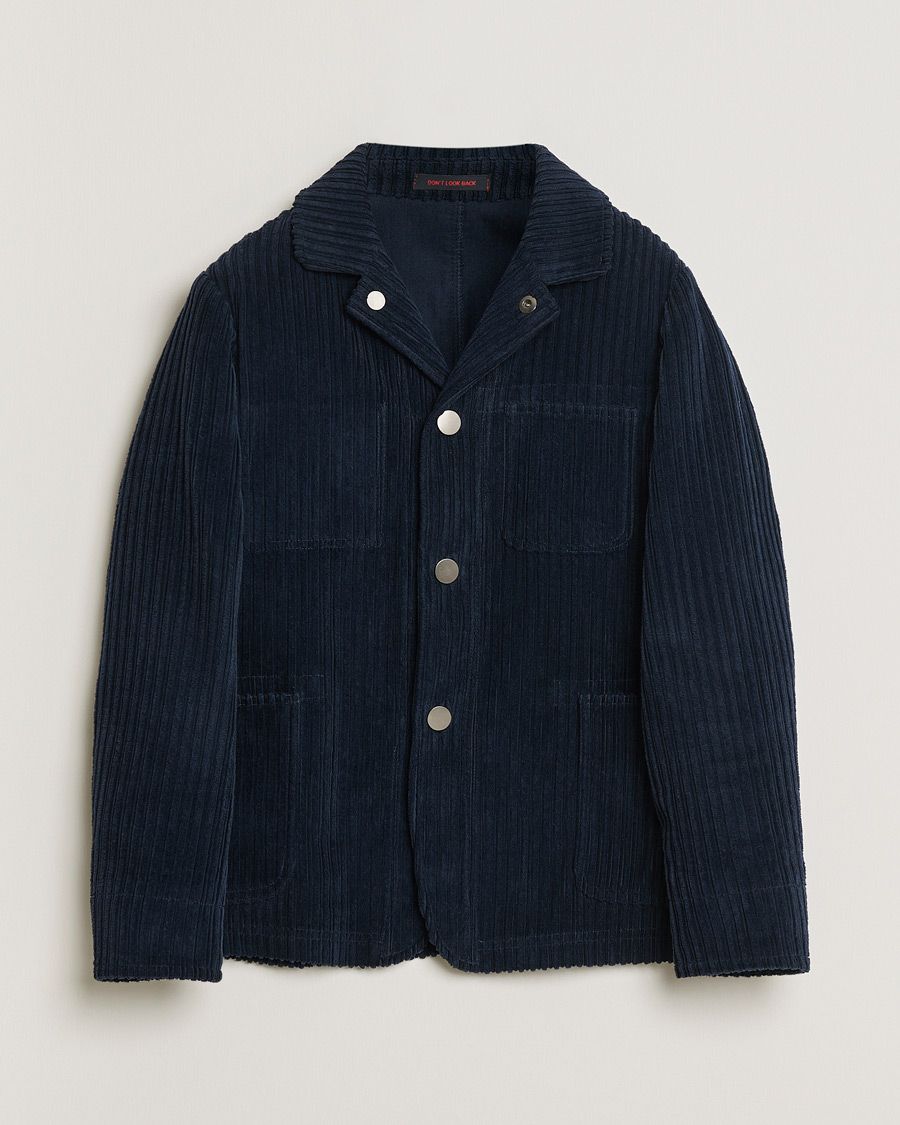 Uomini | Camicie Pre-owned | Pre-owned | The Gigi Corduroy Overshirt Navy 48