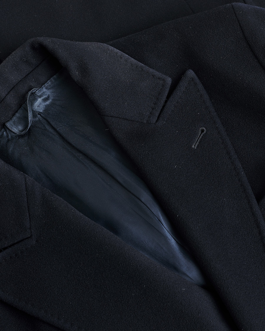 Uomini | Aspesi Double Breasted Wool Coat Navy M | Pre-owned | Aspesi Double Breasted Wool Coat Navy M