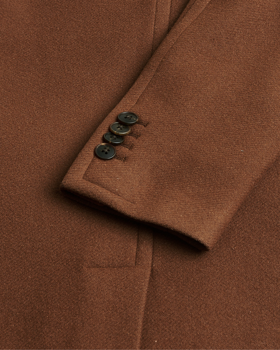 Uomini | Boglioli Double Breasted Wool Coat Rust Brown 46 | Pre-owned | Boglioli Double Breasted Wool Coat Rust Brown 46