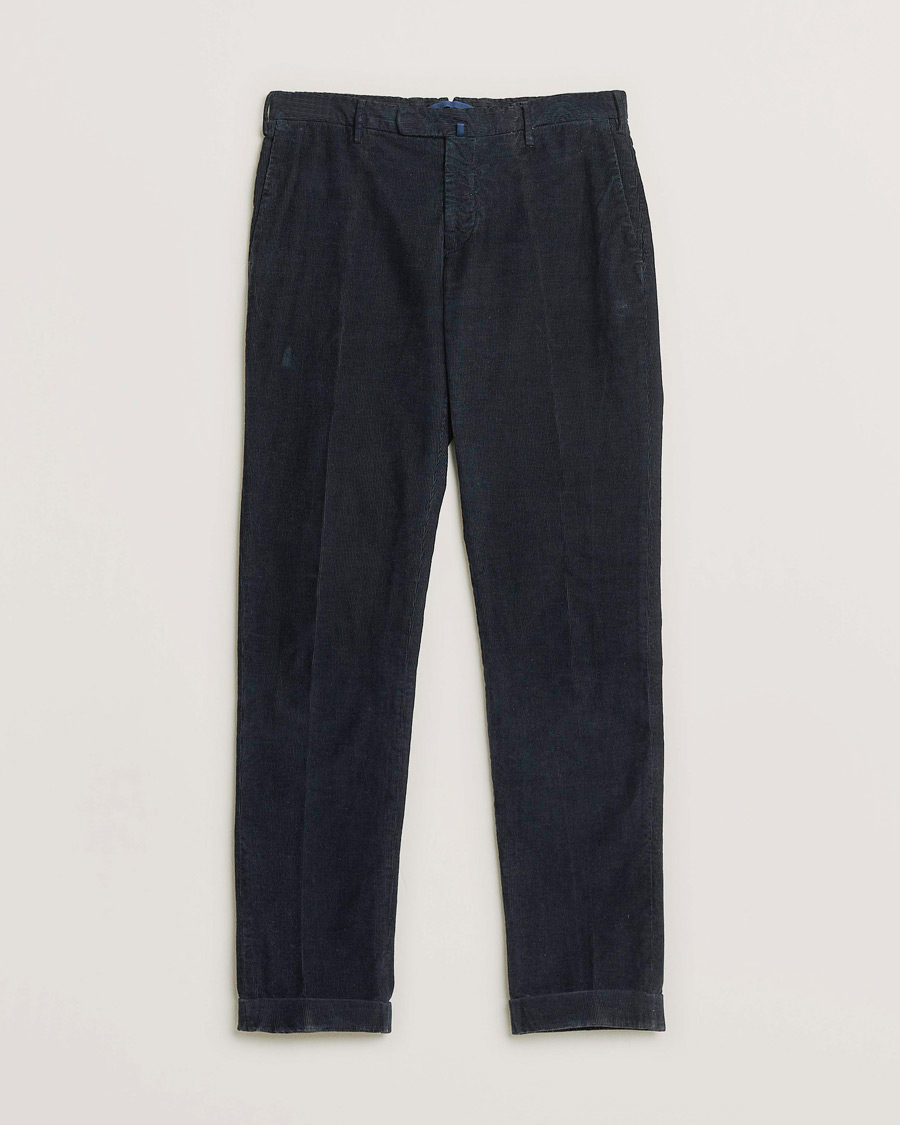 Uomini | Pantaloni Pre-owned | Pre-owned | Incotex Slim Fit Garment Dyed Corduroy Trousers Navy 48