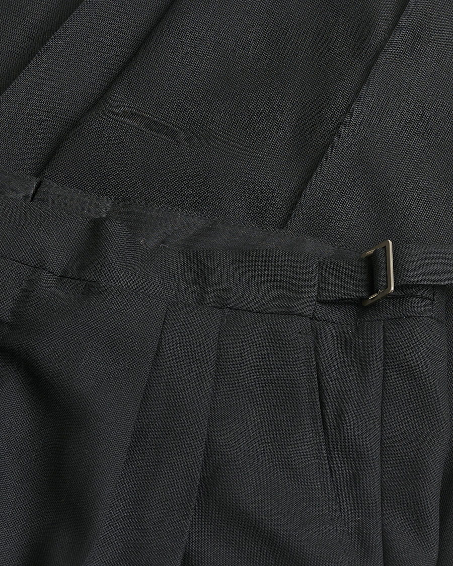 Uomini | Pantaloni Pre-owned | Pre-owned | Berg&Berg High Waisted Double Pleated Wool Trousers Black 52