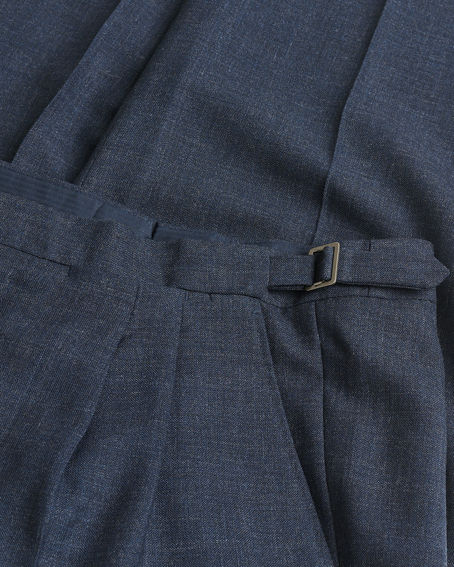 Uomini | Pantaloni Pre-owned | Pre-owned | Berg&Berg High Waisted Double Pleated Wool Trousers Blue 52
