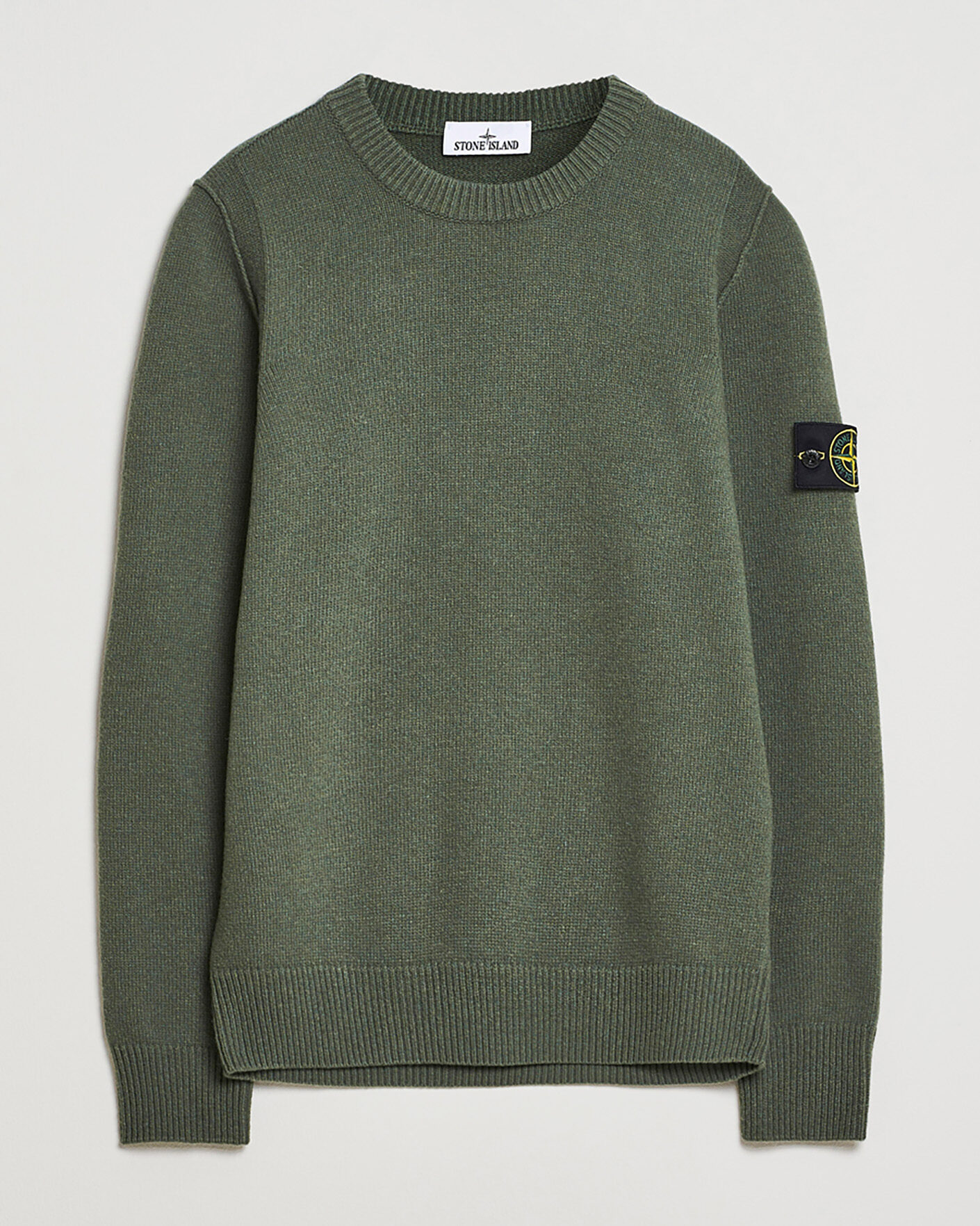 Uomini | Maglioni Pre-owned | Pre-owned | Stone Island Knitted Lambswool Crew Neck Military Green M
