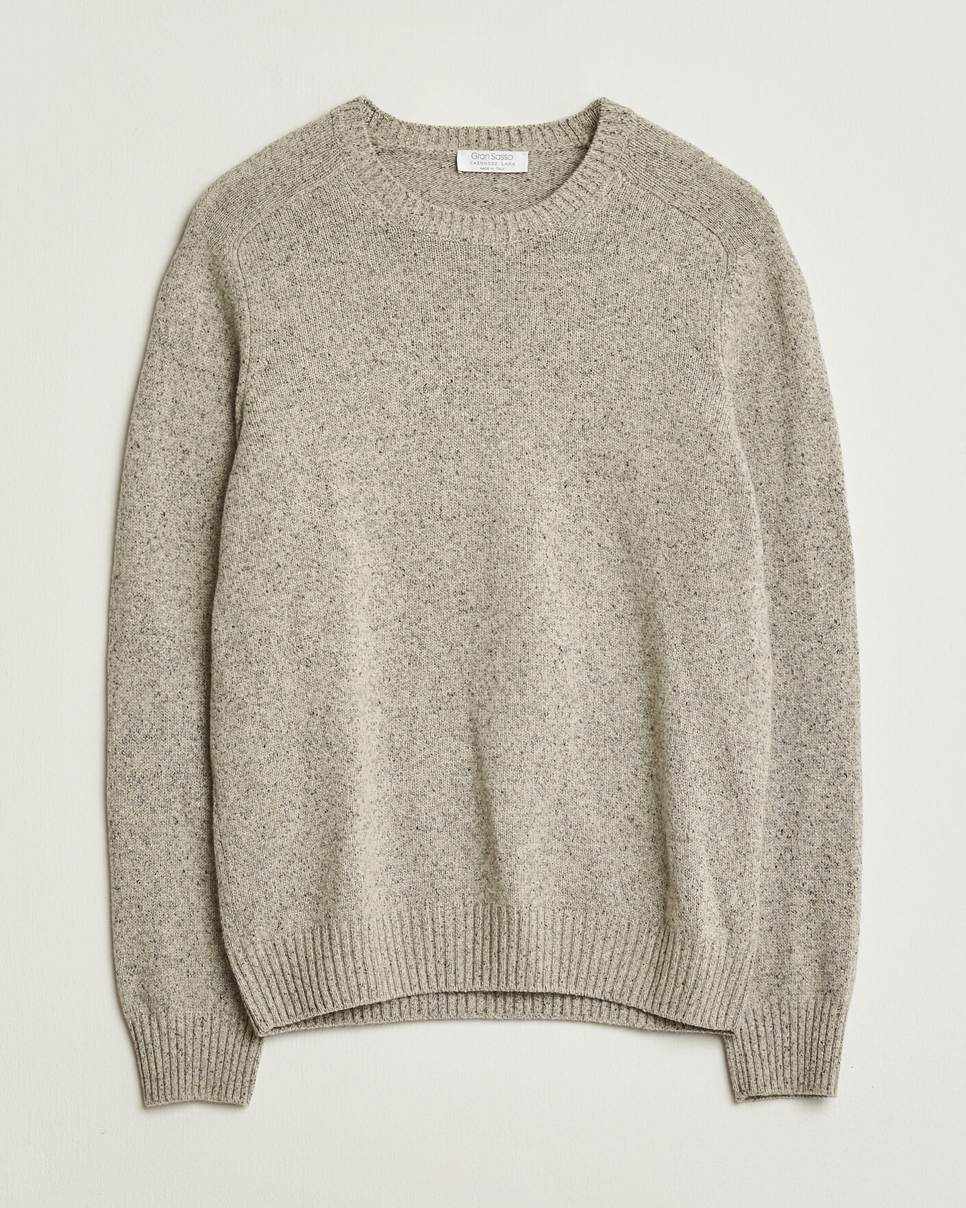 Uomini | Maglioni Pre-owned | Pre-owned | Gran Sasso Cashmere & Silk Blend Crew Neck Grey Melange 48