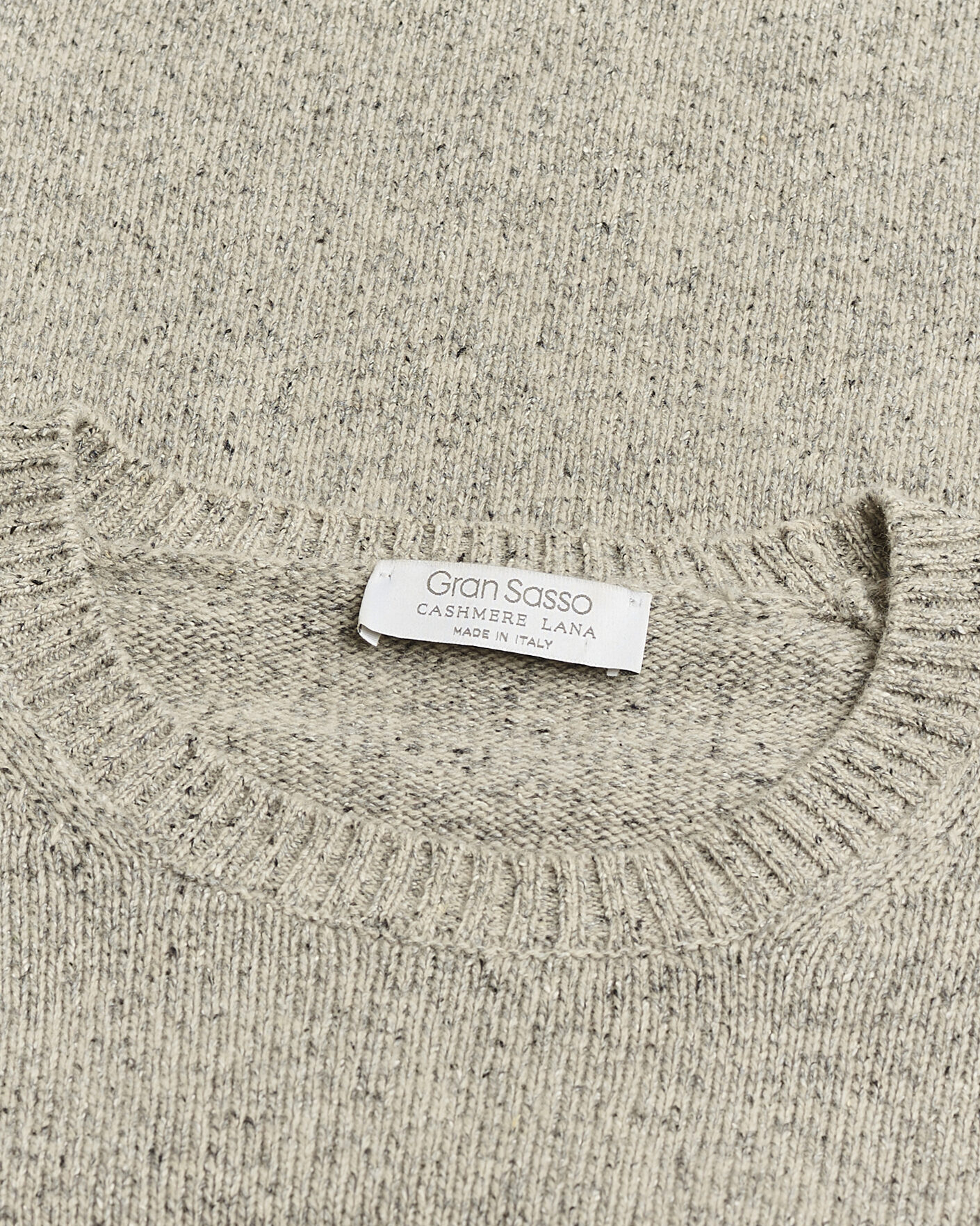 Uomini | Maglioni Pre-owned | Pre-owned | Gran Sasso Cashmere & Silk Blend Crew Neck Grey Melange 48
