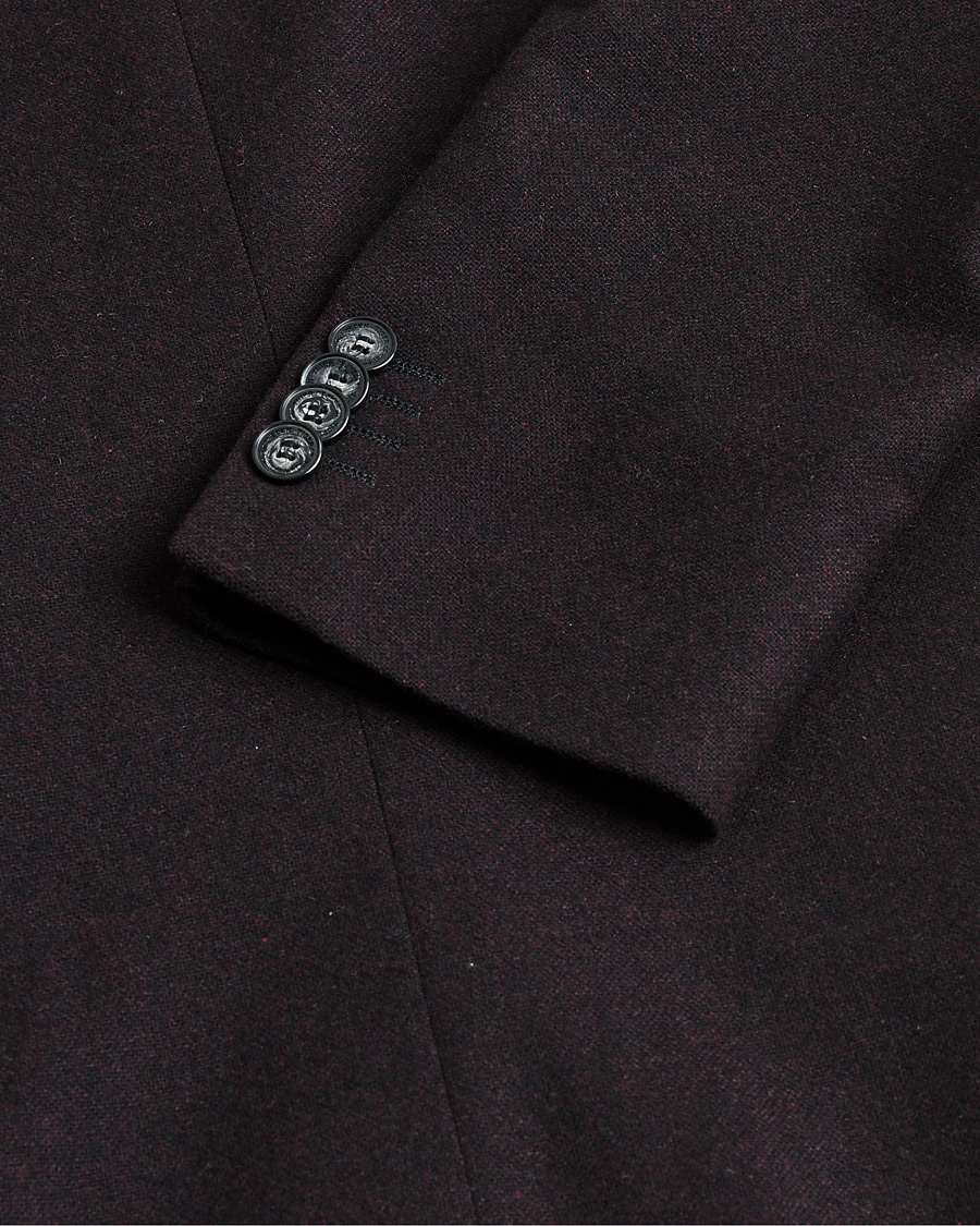 Uomini | Giacca da abito Pre-owned | Pre-owned | Tiger of Sweden Flannel Wool Blazer Burgundy 48