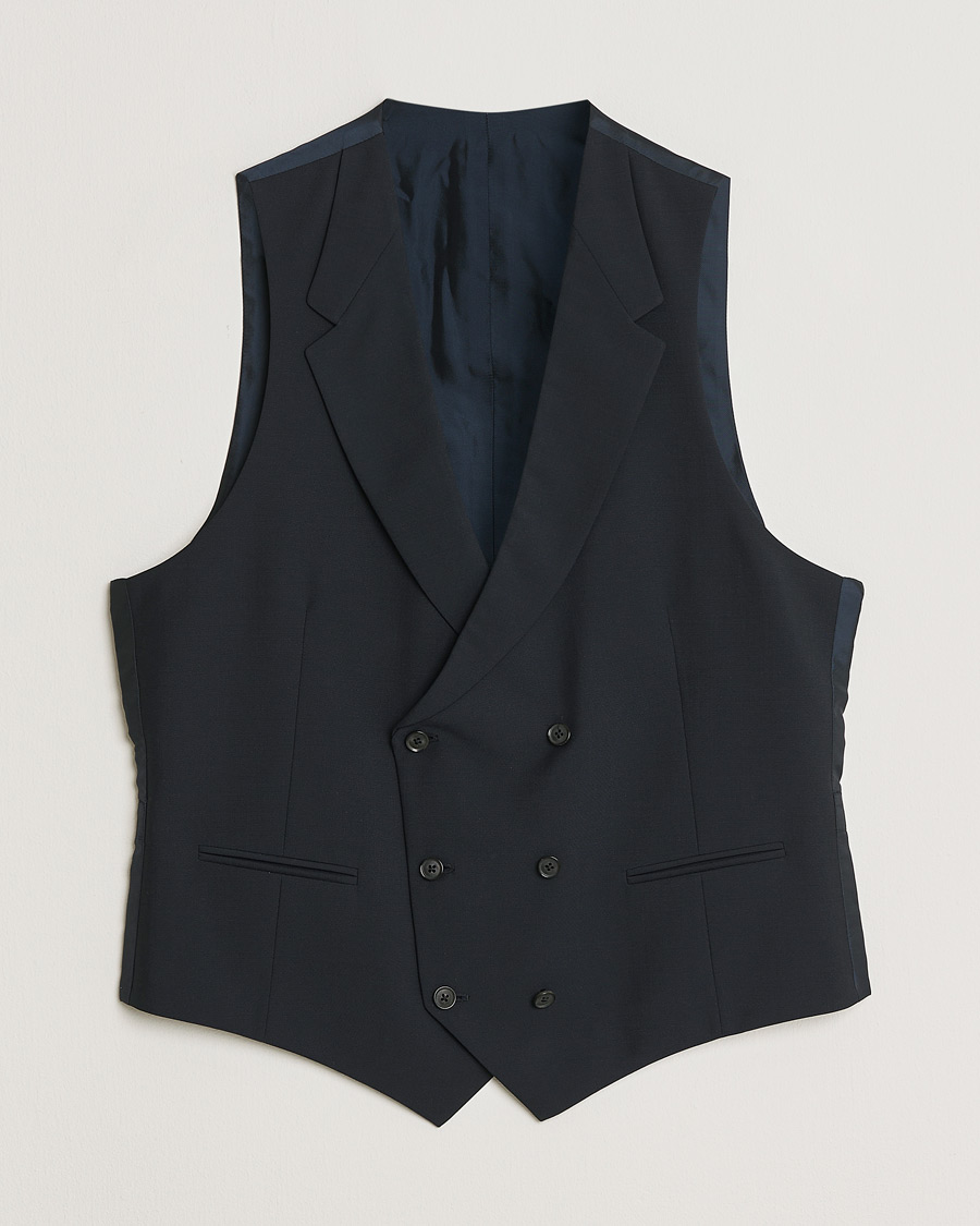 Uomini | Caruso Mohair Blend Aida 3-Piece Suit Navy 50 | Pre-owned | Caruso Mohair Blend Aida 3-Piece Suit Navy 50