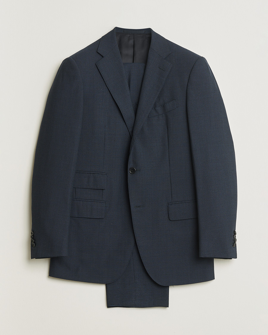 Uomini | Abiti Pre-owned | Pre-owned | Caruso 120s Wool Suit Dark Blue 48