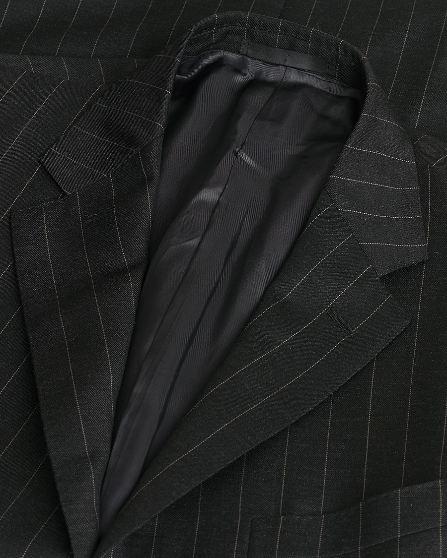 Uomini | Abiti Pre-owned | Pre-owned | Caruso Pinstripe Wool Suit Black 52