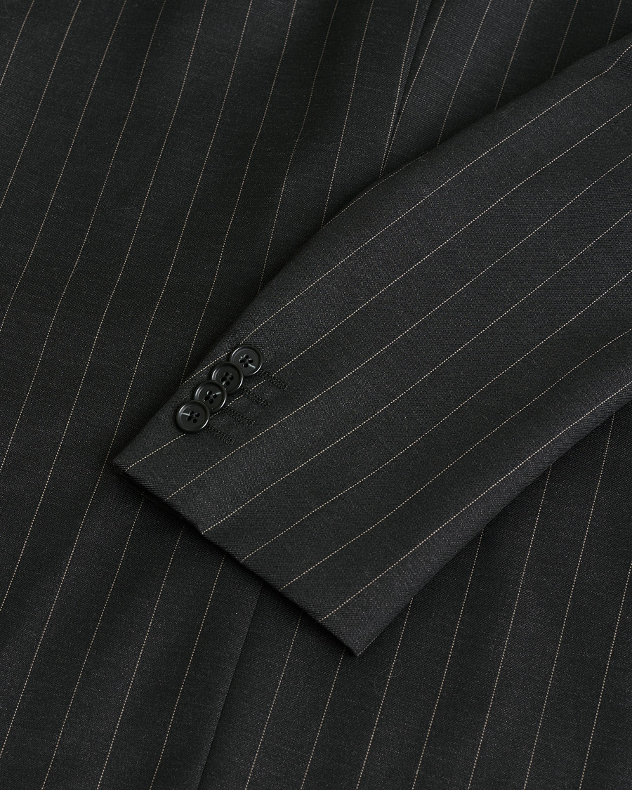 Uomini | Abiti Pre-owned | Pre-owned | Caruso Pinstripe Wool Suit Black 52