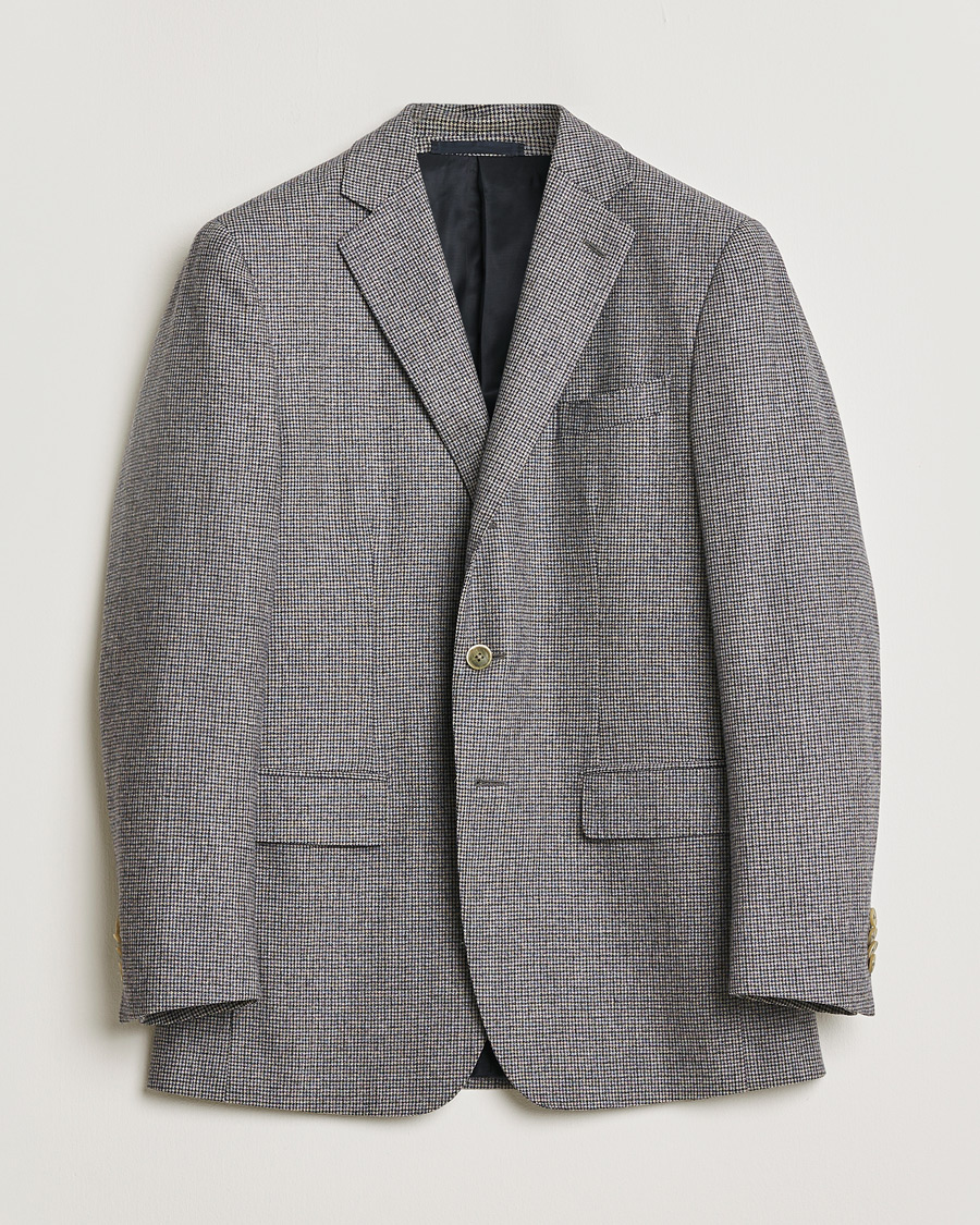 Uomini | Giacca da abito Pre-owned | Pre-owned | Caruso Cashmere Blend Houndstooth Blazer Grey 48