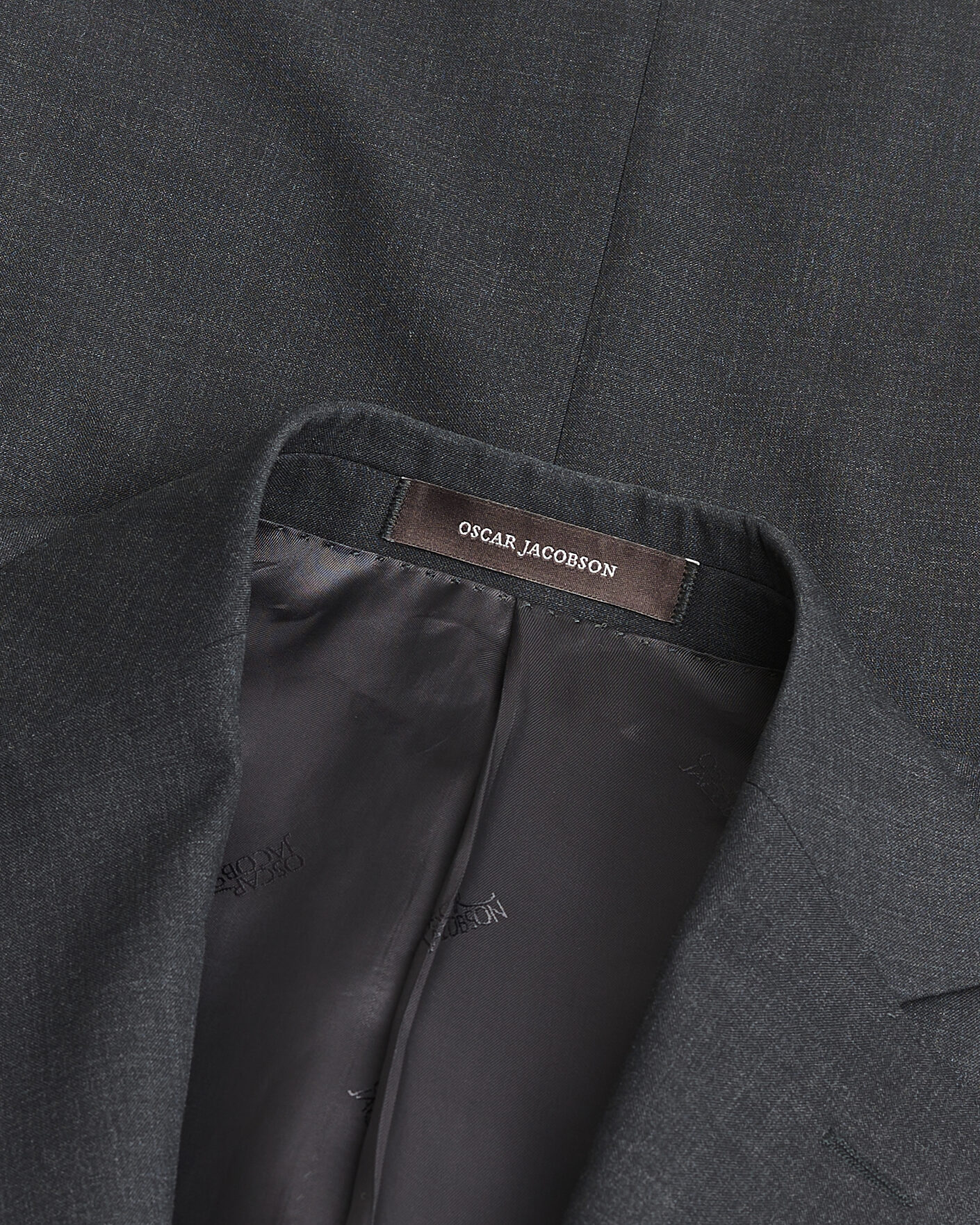 Uomini | Abiti Pre-owned | Pre-owned | Oscar Jacobson Ego Wool Suit Dark Grey 46