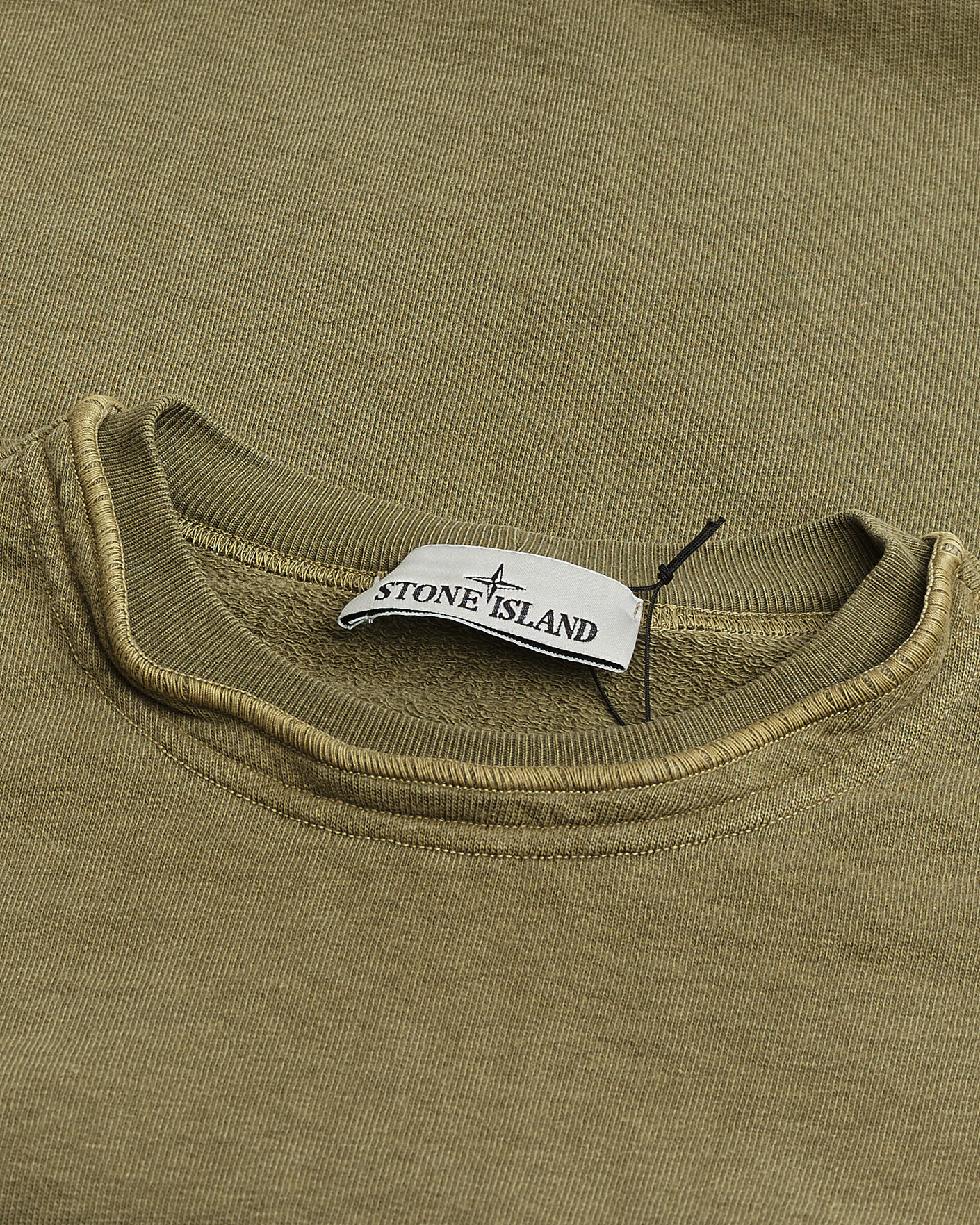 Uomini | Maglioni Pre-owned | Pre-owned | Stone Island Old Dyed Cotton Sweatshirt Military Green M