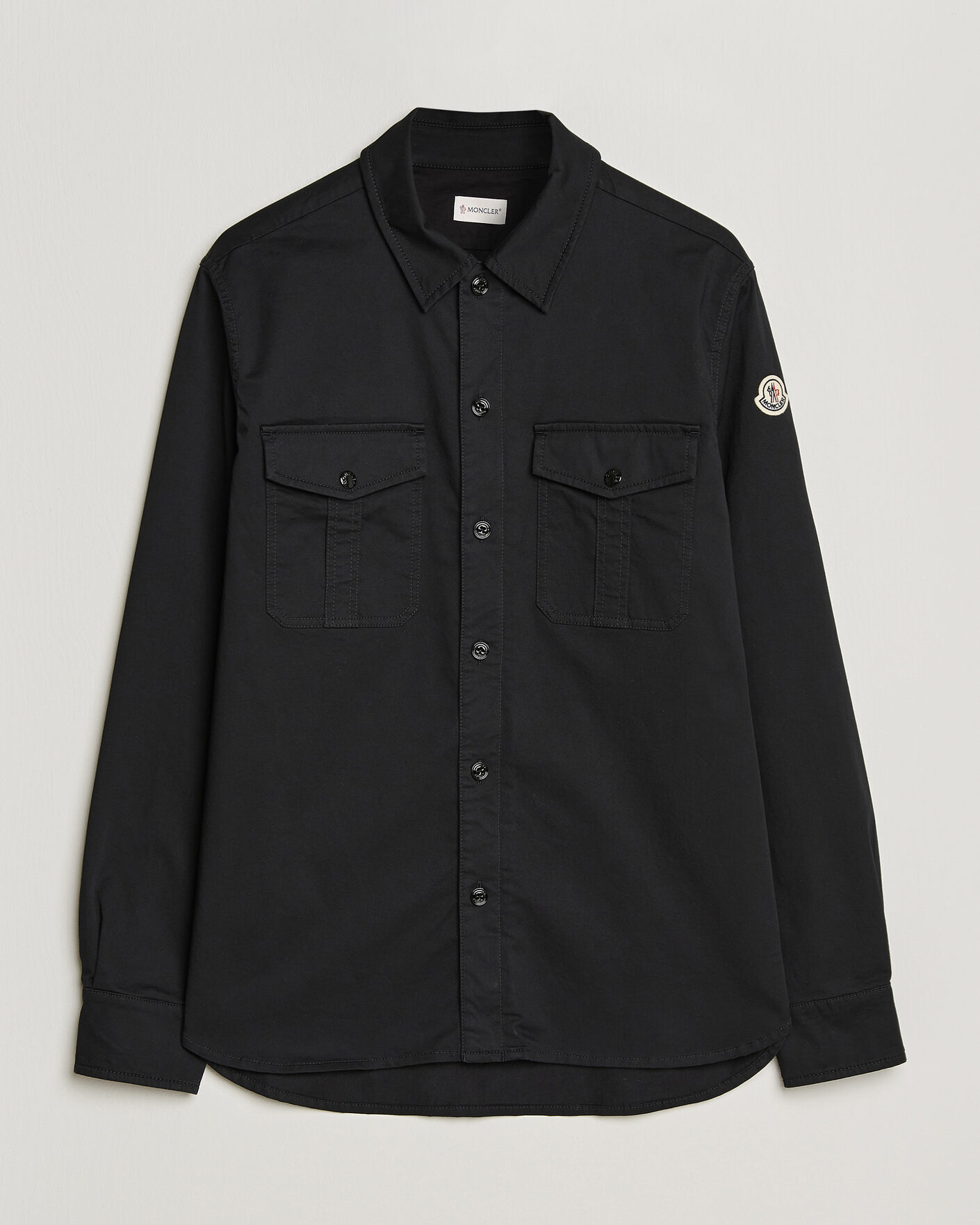 Uomini | Camicie Pre-owned | Pre-owned | Moncler Double Pocket Overshirt Black L