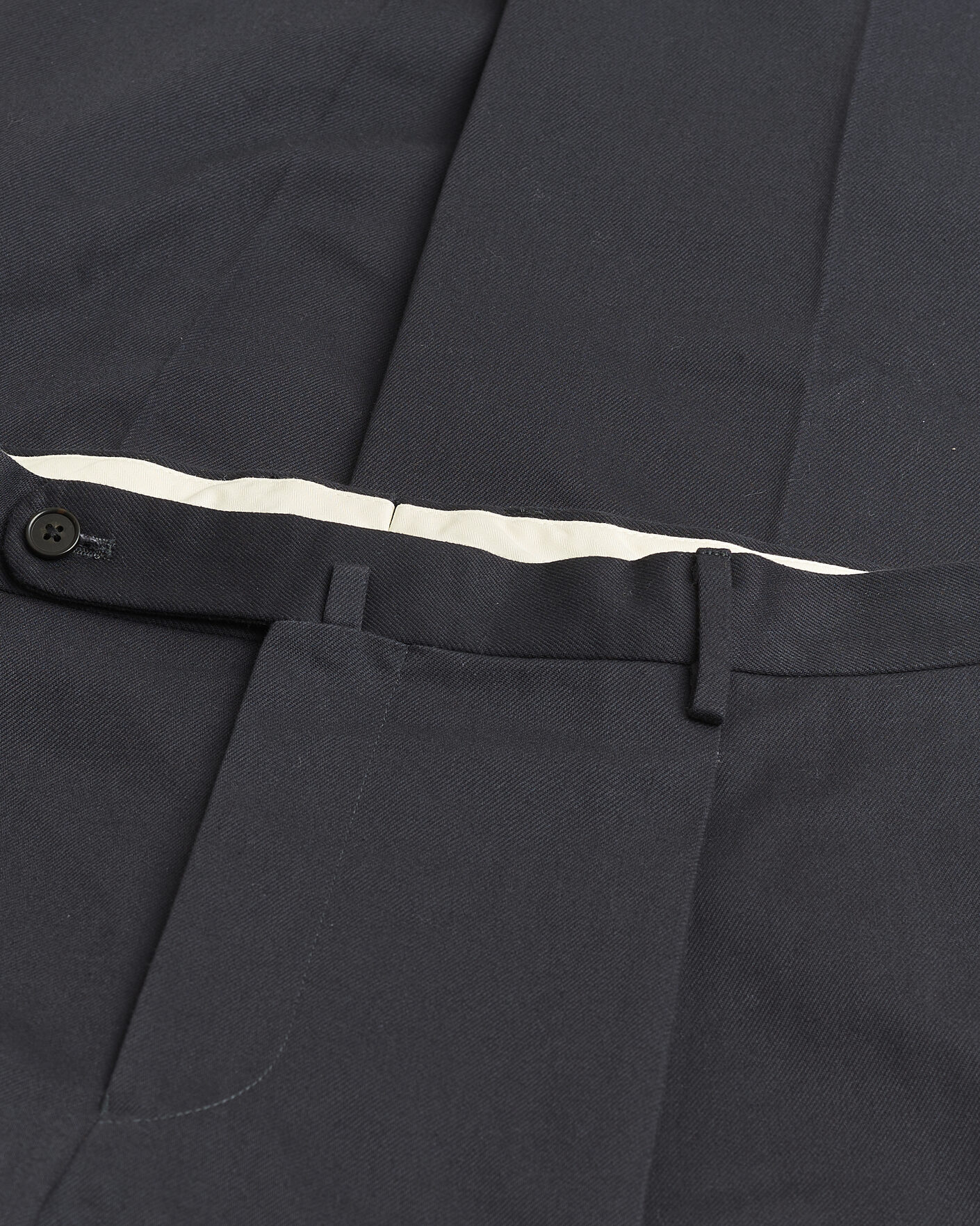 Uomini | Pantaloni Pre-owned | Pre-owned | Rubato High Waist Cotton Chino Navy 52