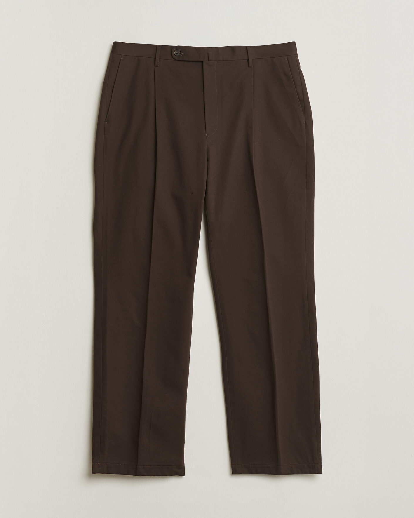 Uomini | Rubato High Waist Cotton Chino Brown 52 | Pre-owned | Rubato High Waist Cotton Chino Brown 52