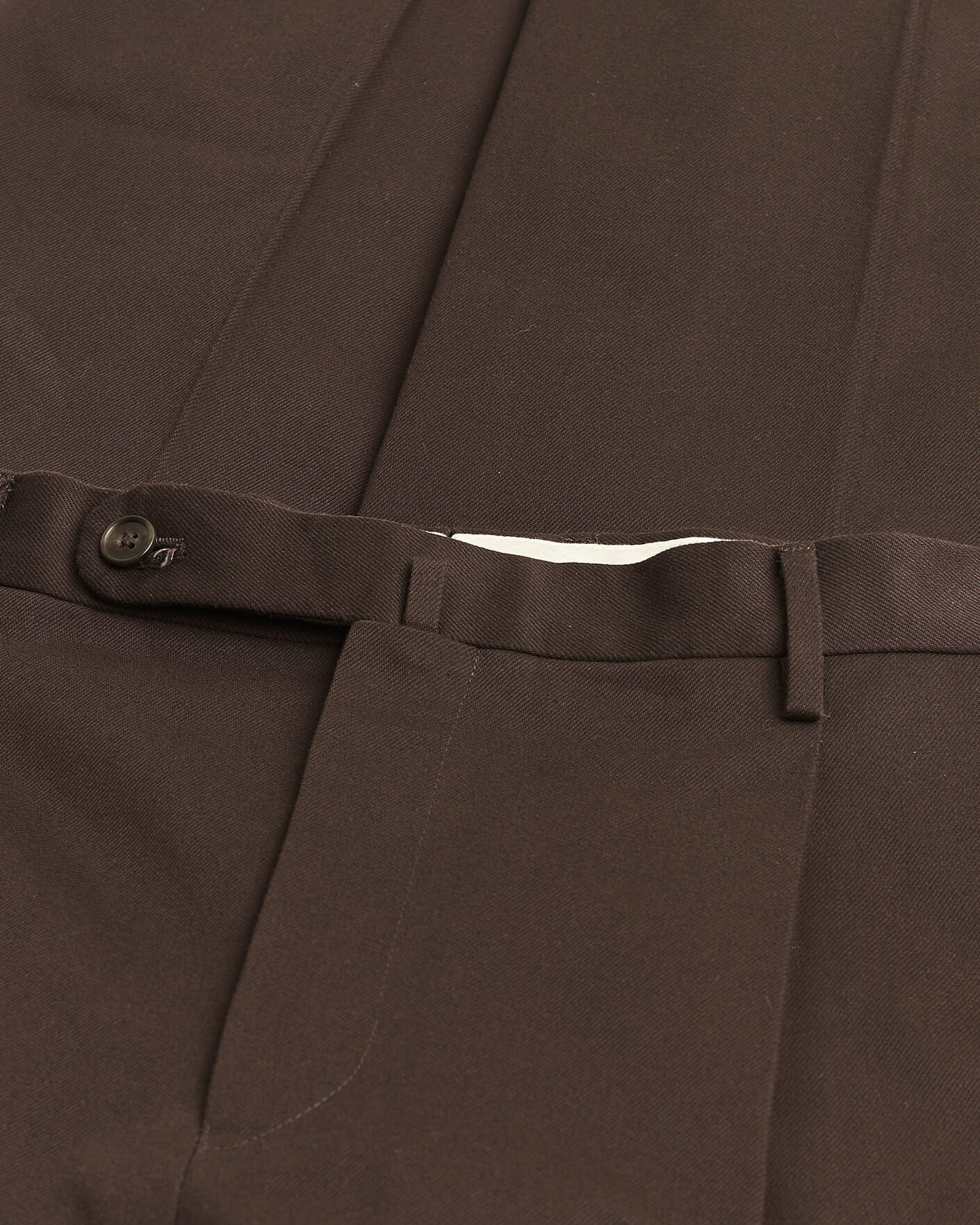 Uomini | Pantaloni Pre-owned | Pre-owned | Rubato High Waist Cotton Chino Brown 52