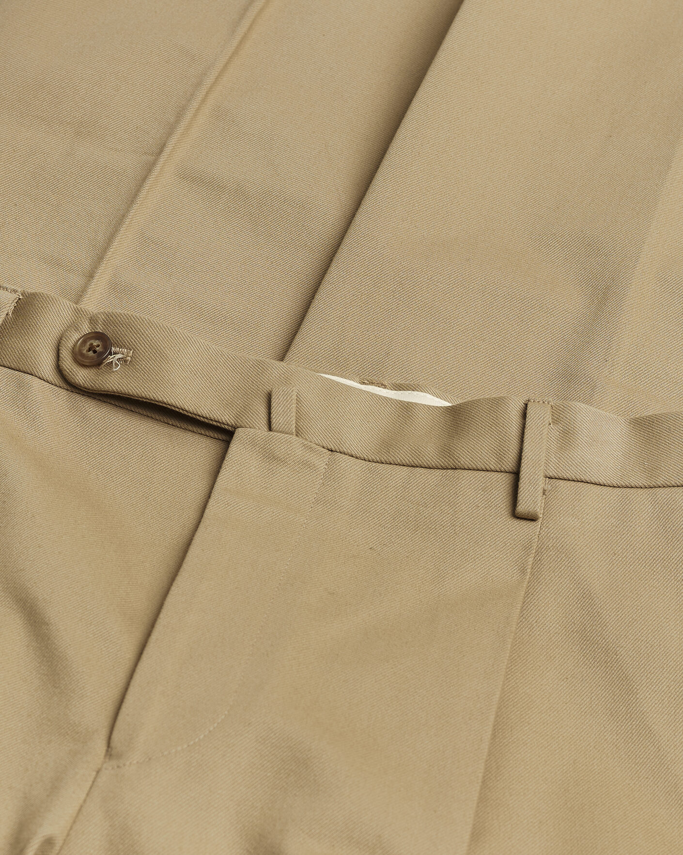 Uomini | Pantaloni Pre-owned | Pre-owned | Rubato High Waist Cotton Chino Beige 52