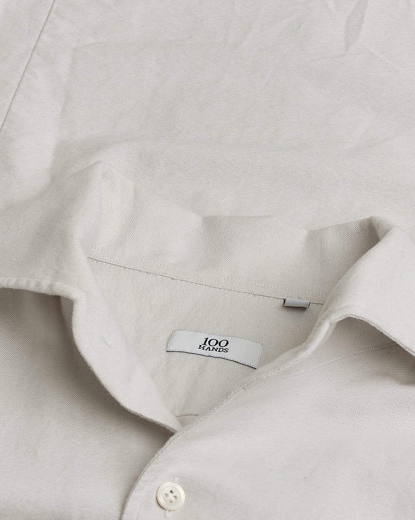 Uomini | Camicie Pre-owned | Pre-owned | 100Hands Washed Oxford Shirt Grey 41/16