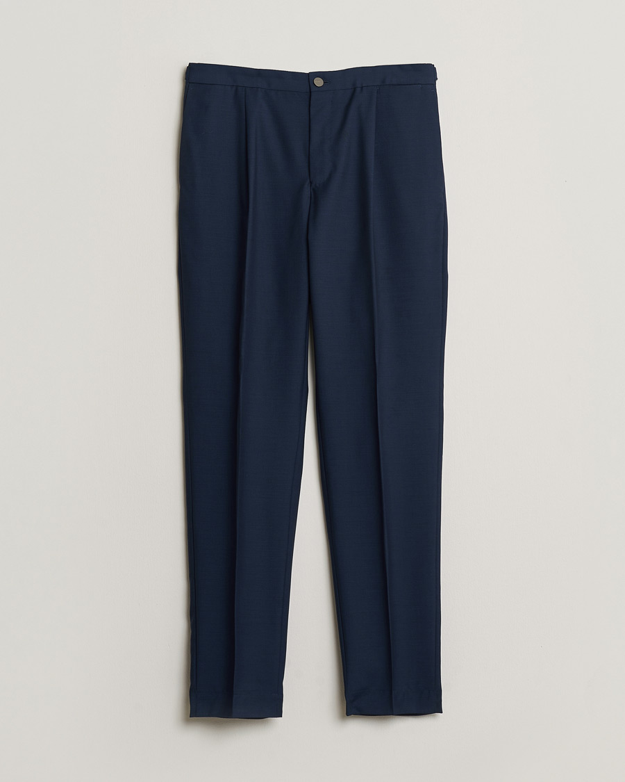 Uomini | Pantaloni Pre-owned | Pre-owned | Incotex Tapered Fit Super 100s Wool Pants Navy 50