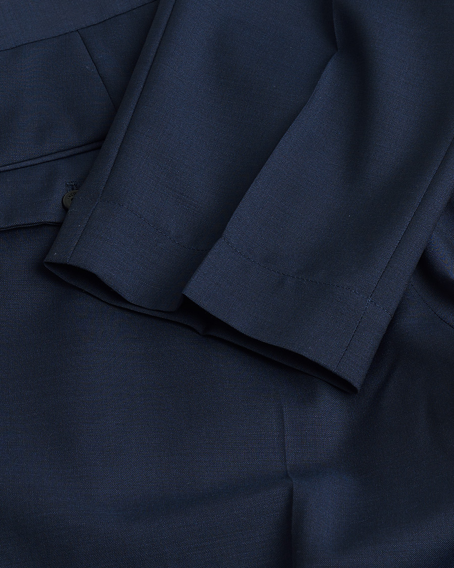 Uomini | Pantaloni Pre-owned | Pre-owned | Incotex Tapered Fit Super 100s Wool Pants Navy 50