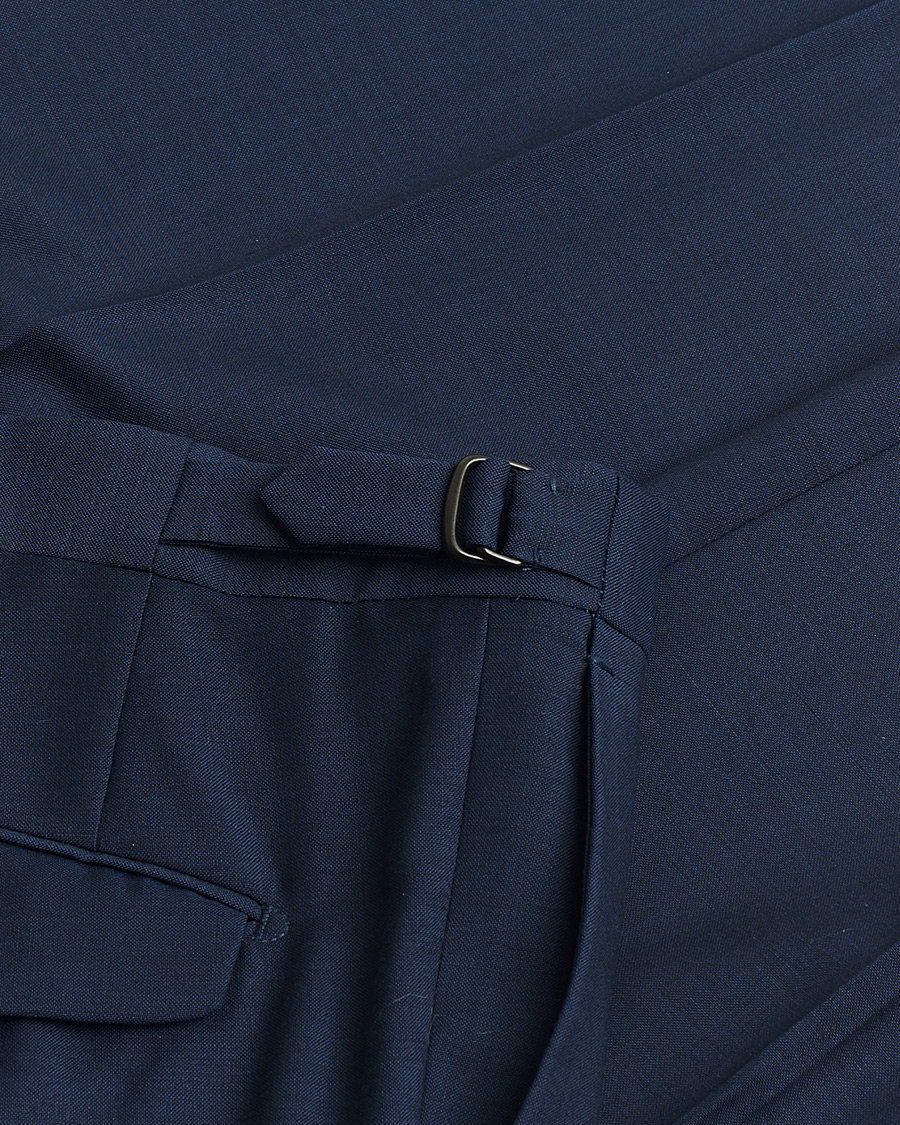 Uomini | Pantaloni Pre-owned | Pre-owned | Incotex Tapered Fit Super 100s Wool Pants Navy 50