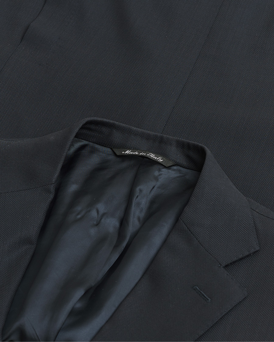 Uomini | Giacca da abito Pre-owned | Pre-owned | Canali Hopsack Wool Blazer Navy 50