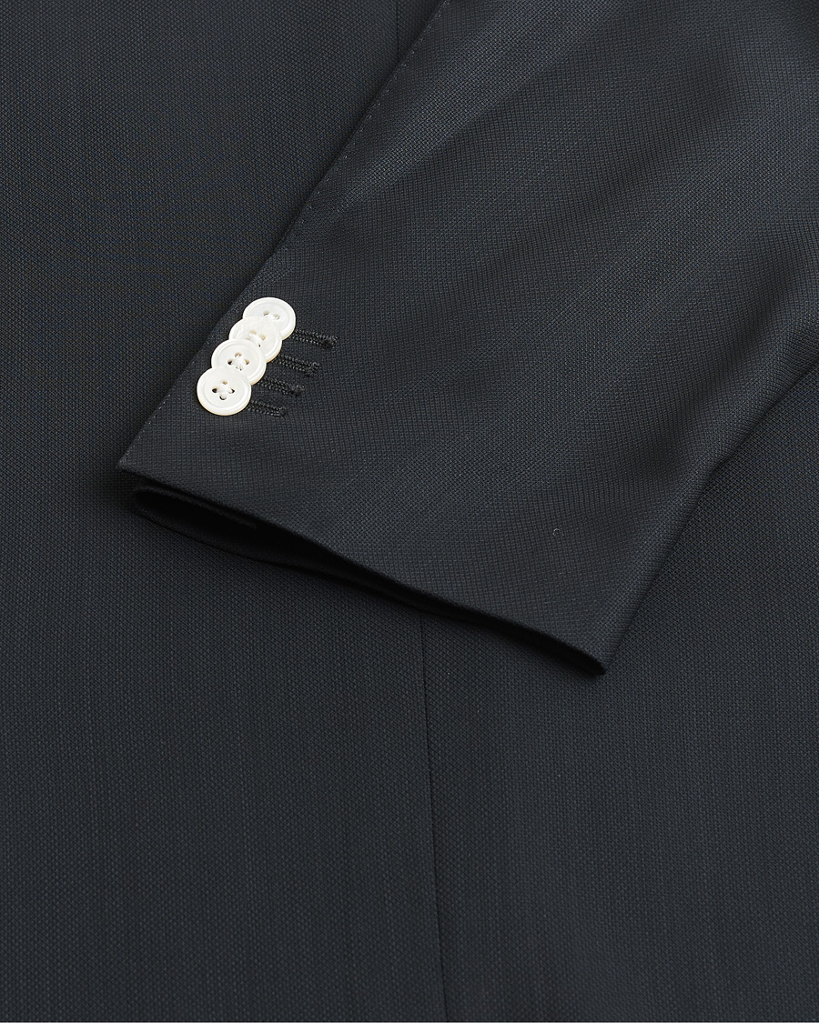 Uomini | Giacca da abito Pre-owned | Pre-owned | Canali Hopsack Wool Blazer Navy 50