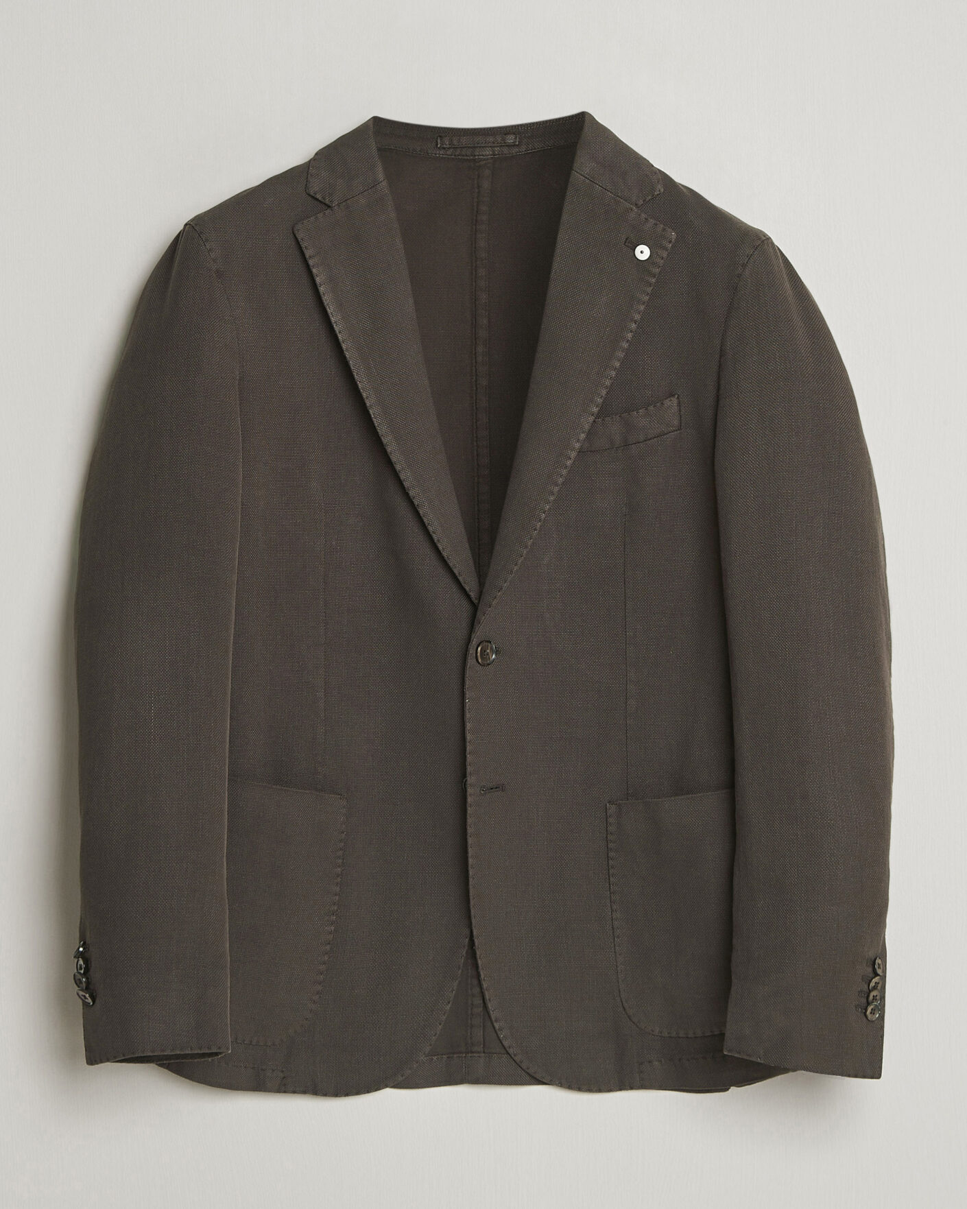 Uomini | L.B.M. 1911 Jack Regular Fit Structured Cotton Blazer Brown 50 | Pre-owned | L.B.M. 1911 Jack Regular Fit Structured Cotton Blazer Brown 50