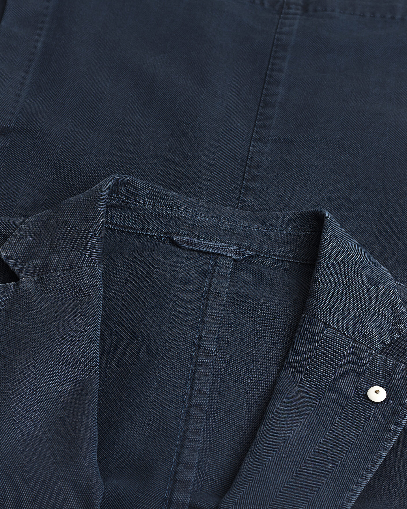 Uomini | Giacca da abito Pre-owned | Pre-owned | L.B.M. 1911 Jack Cotton Herringbone Blazer Navy 54