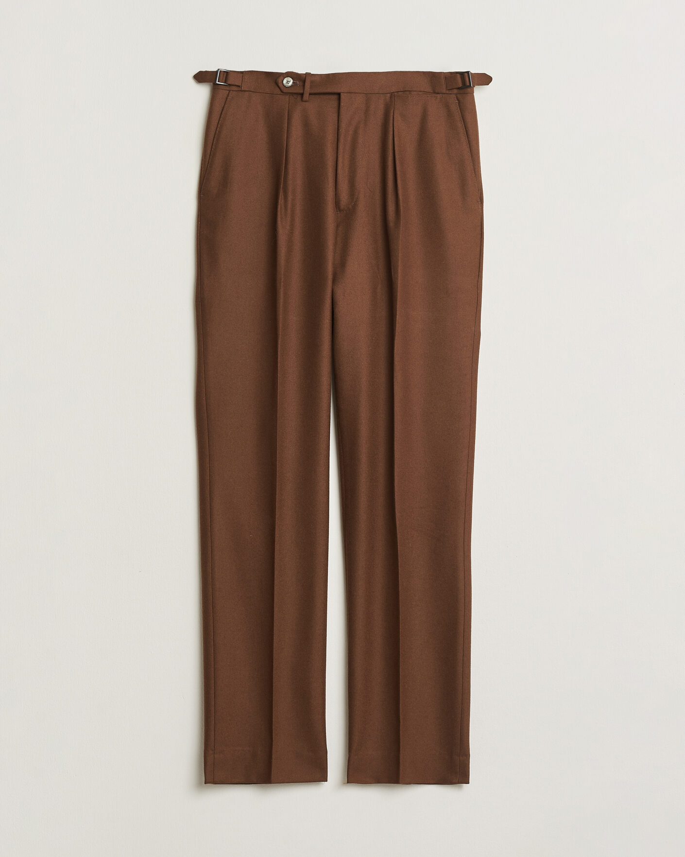 Uomini | Pantaloni Pre-owned | Pre-owned | Santaniello Flannel Trousers Rust Brown 48