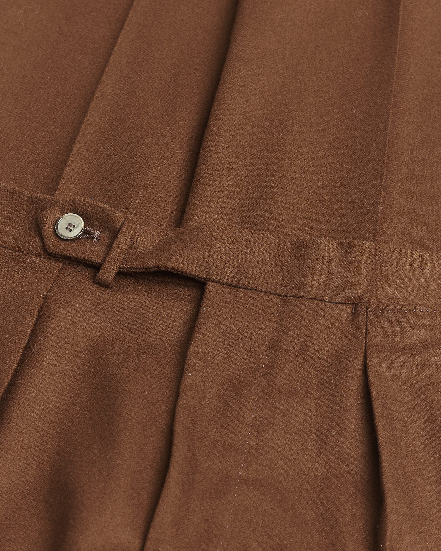 Uomini | Pantaloni Pre-owned | Pre-owned | Santaniello Flannel Trousers Rust Brown 48