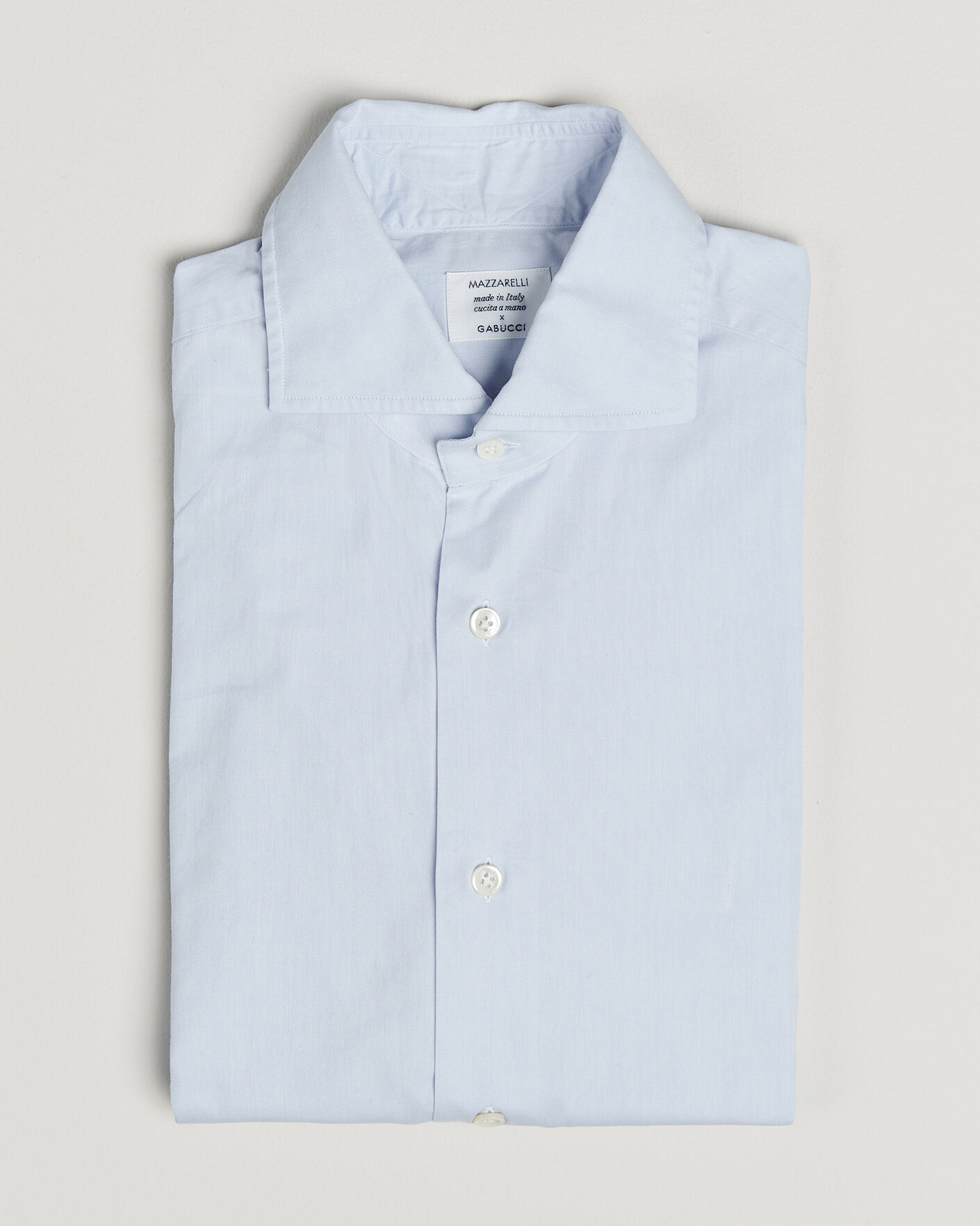 Uomini | Camicie Pre-owned | Pre-owned | Mazzarelli Soft Cotton Shirt Light Blue 39 - M