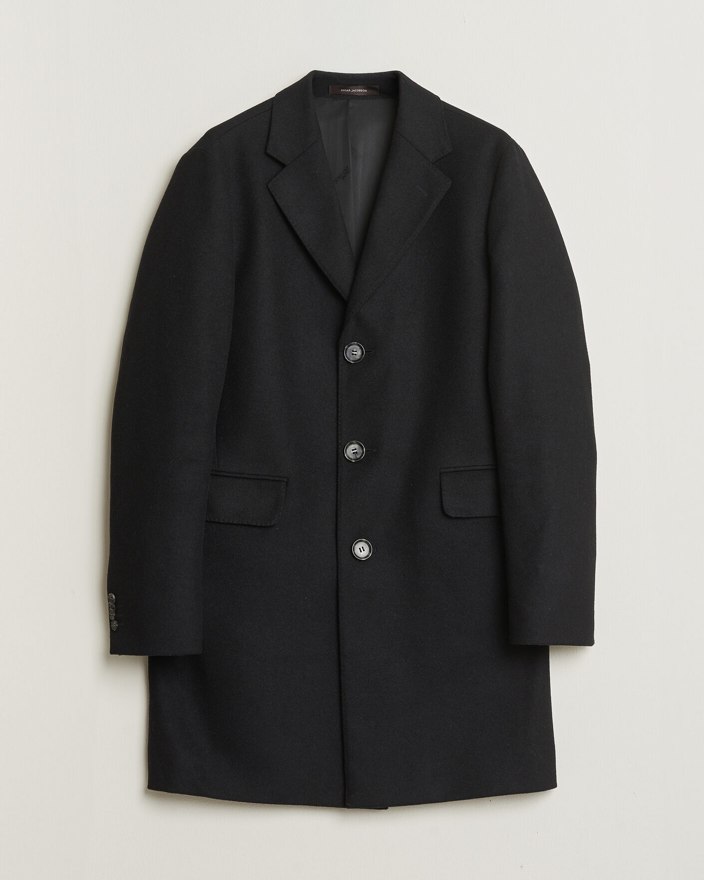 Uomini | Giacche Pre-owned | Pre-owned | Oscar Jacobson Sonny Wool Coat Black 48