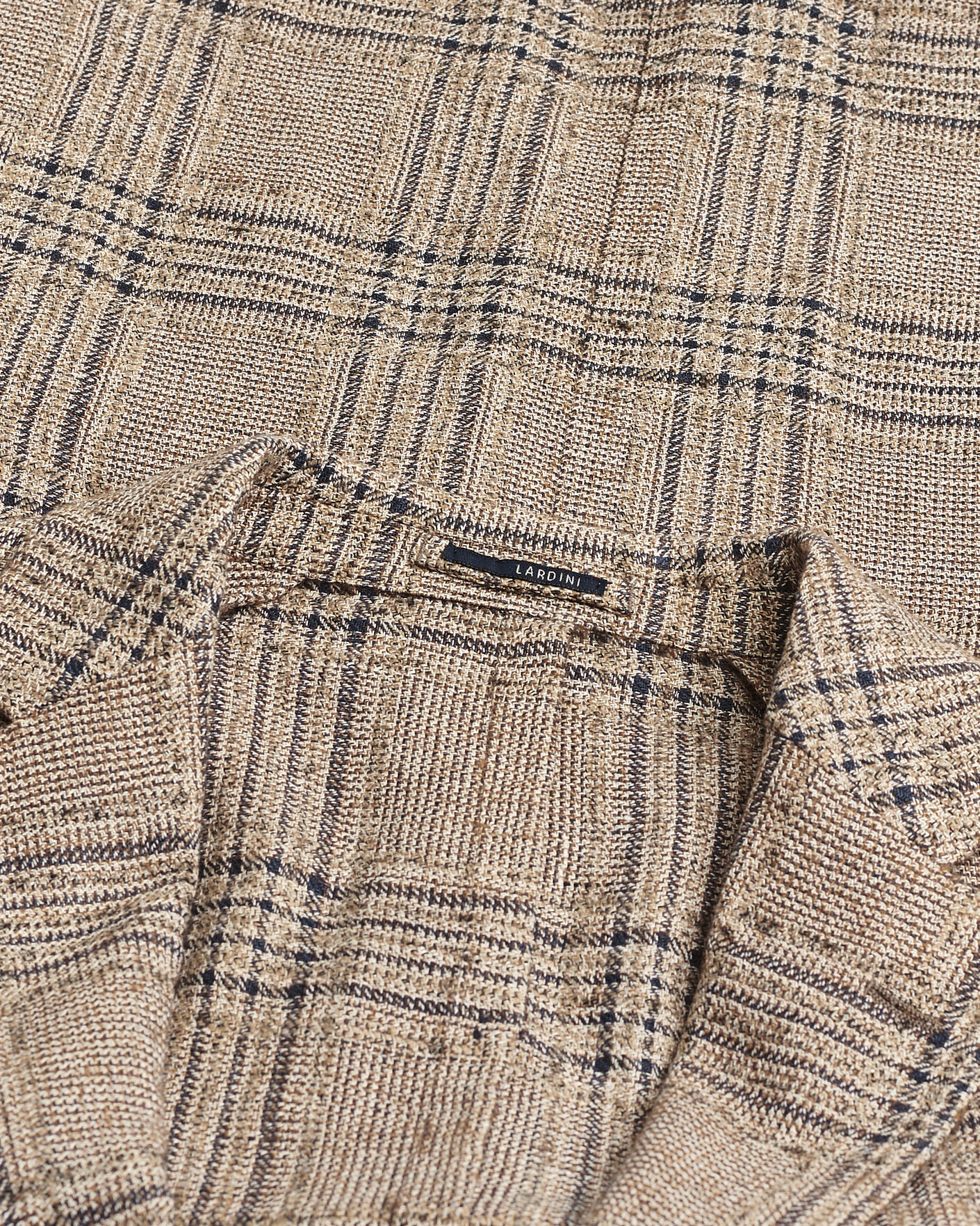 Uomini | Giacca da abito Pre-owned | Pre-owned | Lardini Silk Blend Checked Blazer Brown 54