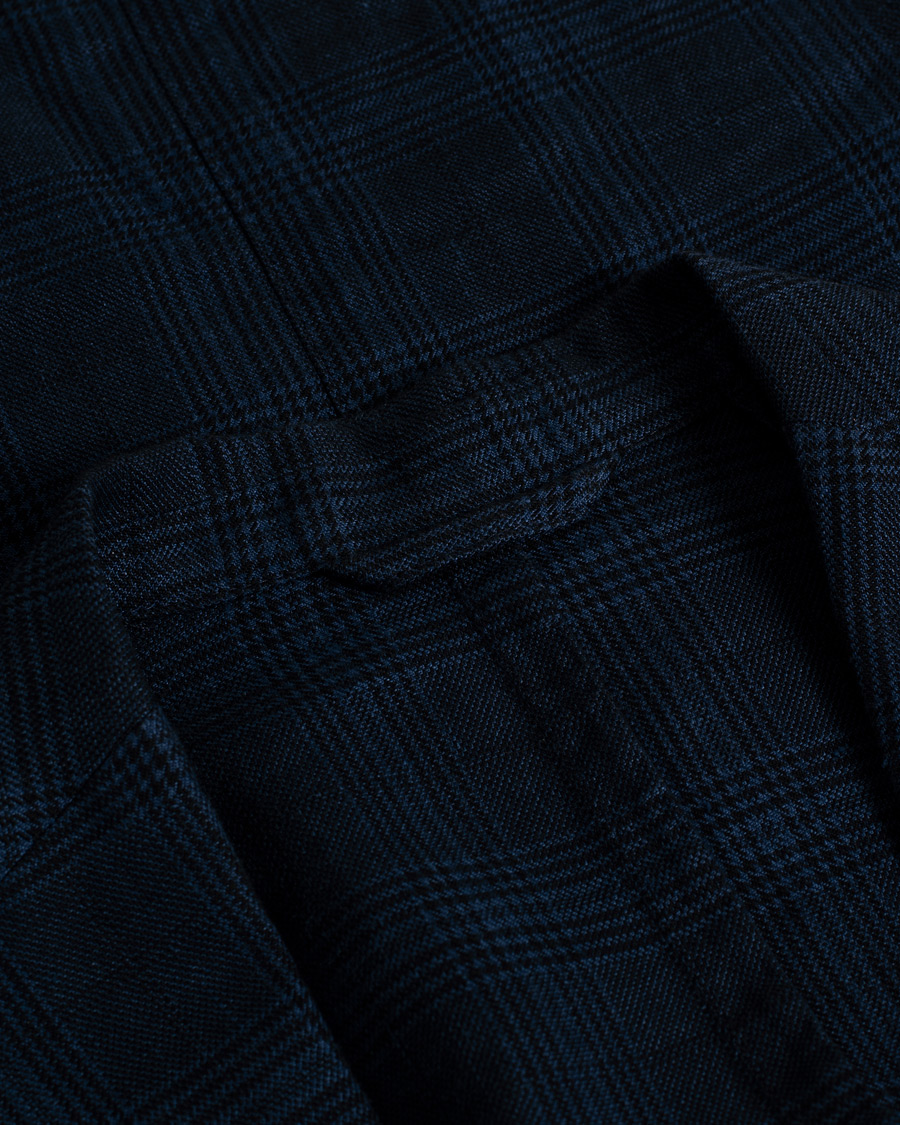 Uomini | Hackett Checked Blazer Navy 46 | Pre-owned | Hackett Checked Blazer Navy 46