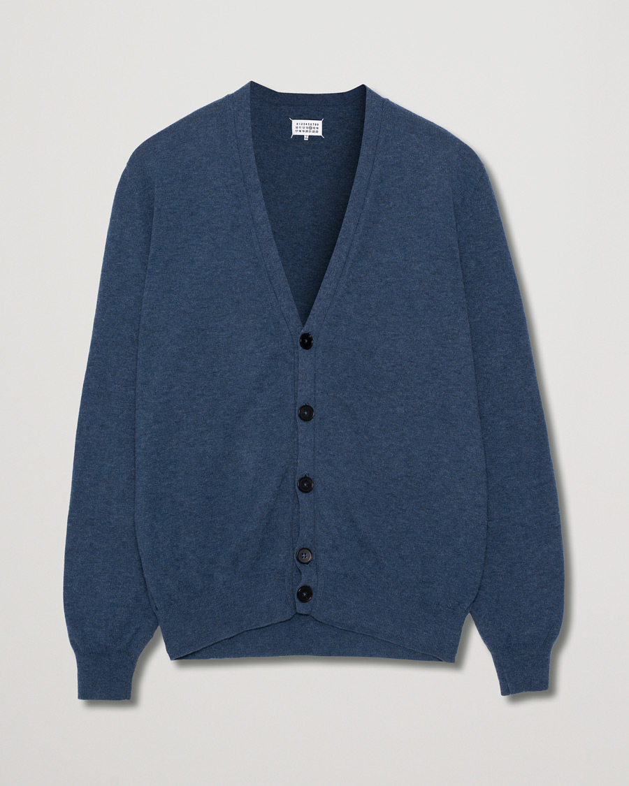 Uomini | Maison Margiela Cotton/Wool Cardigan Blue L | Pre-owned | Maison Margiela Cotton/Wool Cardigan Blue L