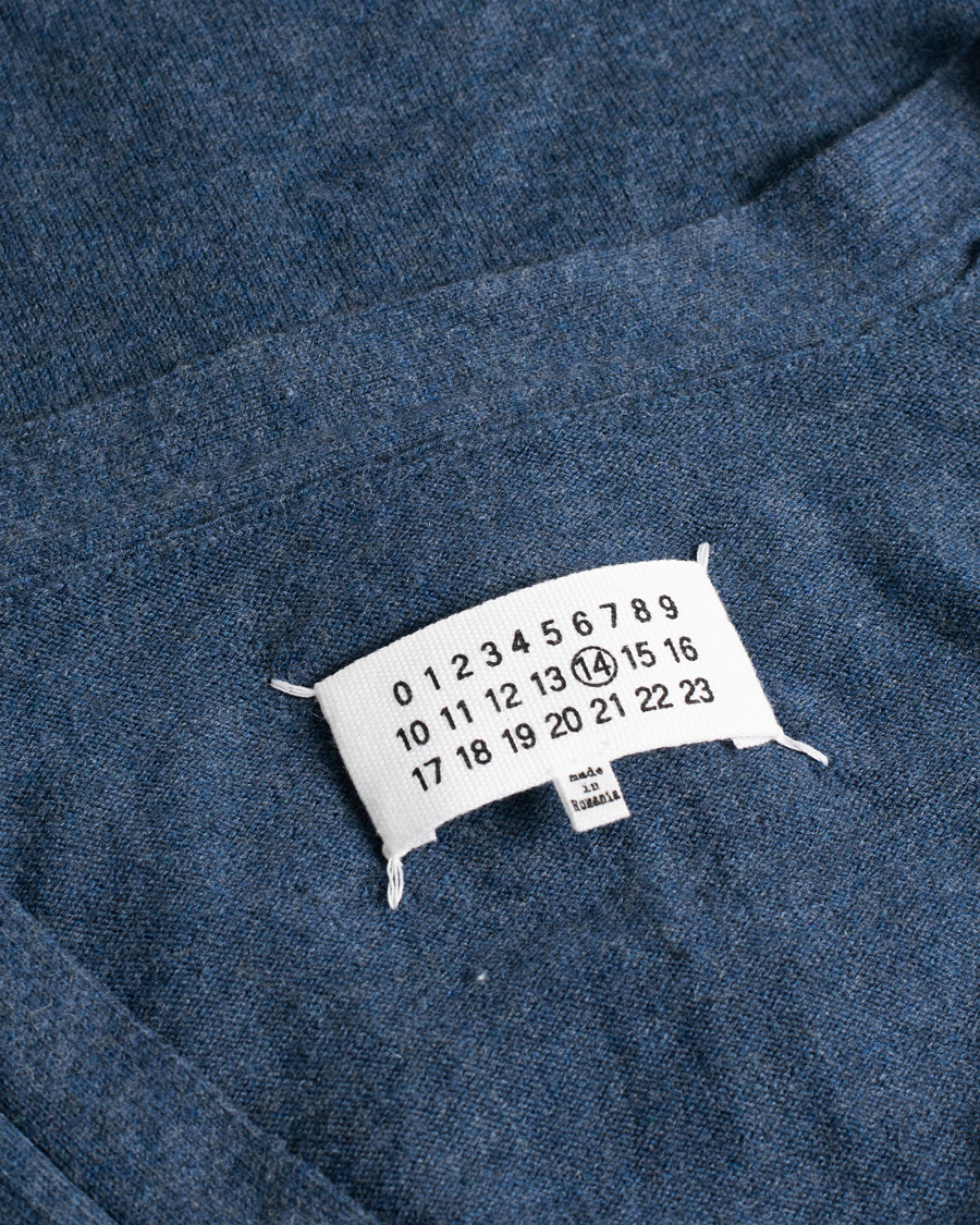 Uomini | Maison Margiela Cotton/Wool Cardigan Blue L | Pre-owned | Maison Margiela Cotton/Wool Cardigan Blue L